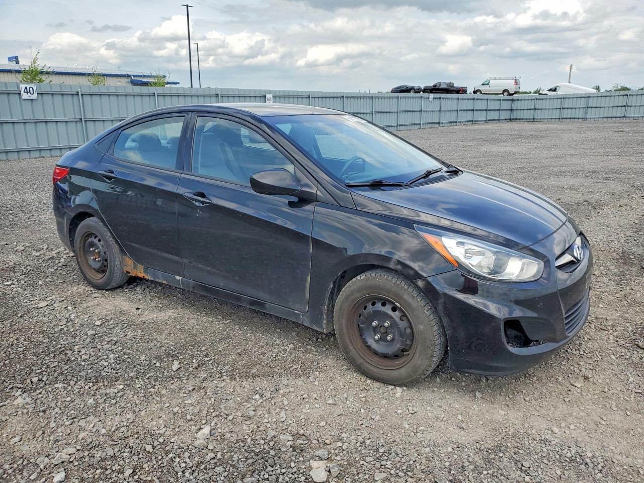2013 Hyundai Accent Gls Black vin: KMHCT4AE9DU516194