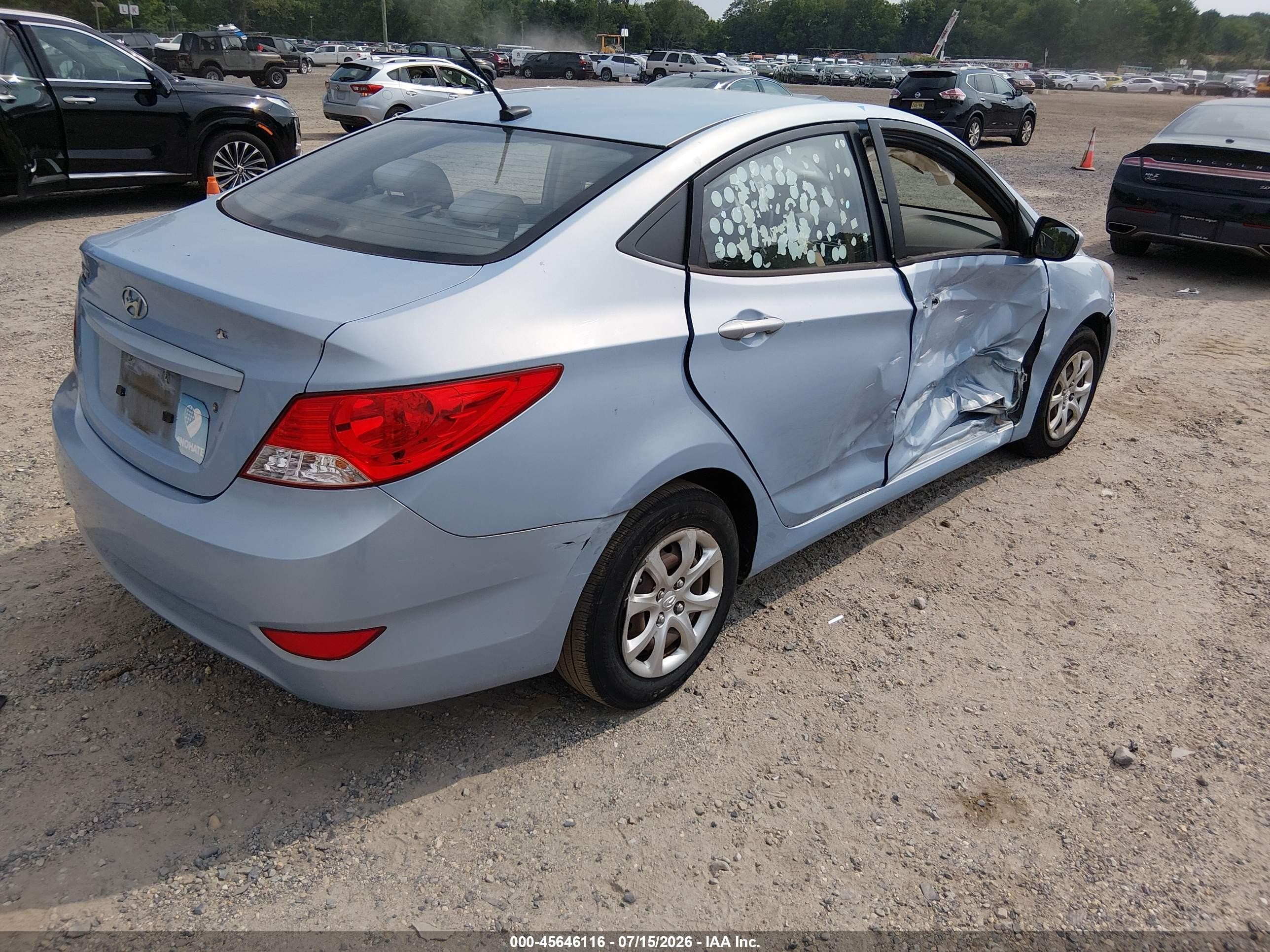 2013 Hyundai Accent Gls Blue vin: KMHCT4AE9DU518446