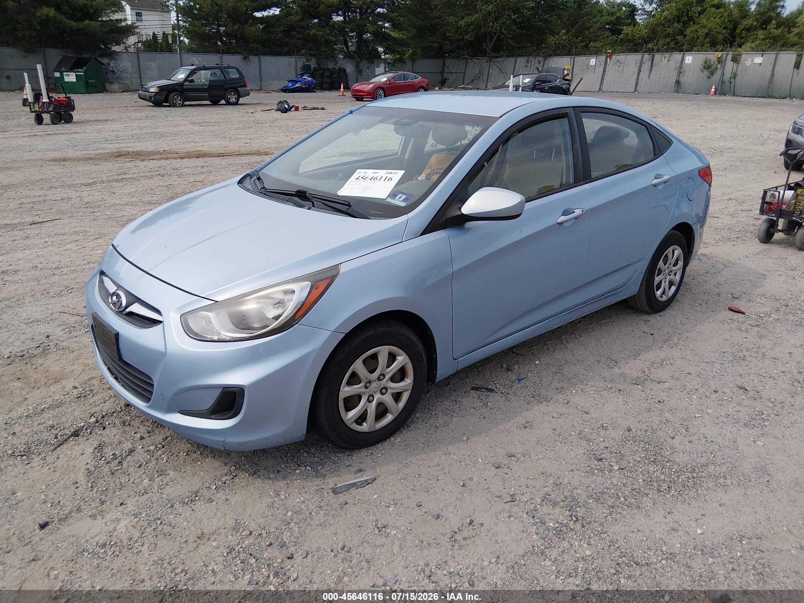 2013 Hyundai Accent Gls Blue vin: KMHCT4AE9DU518446