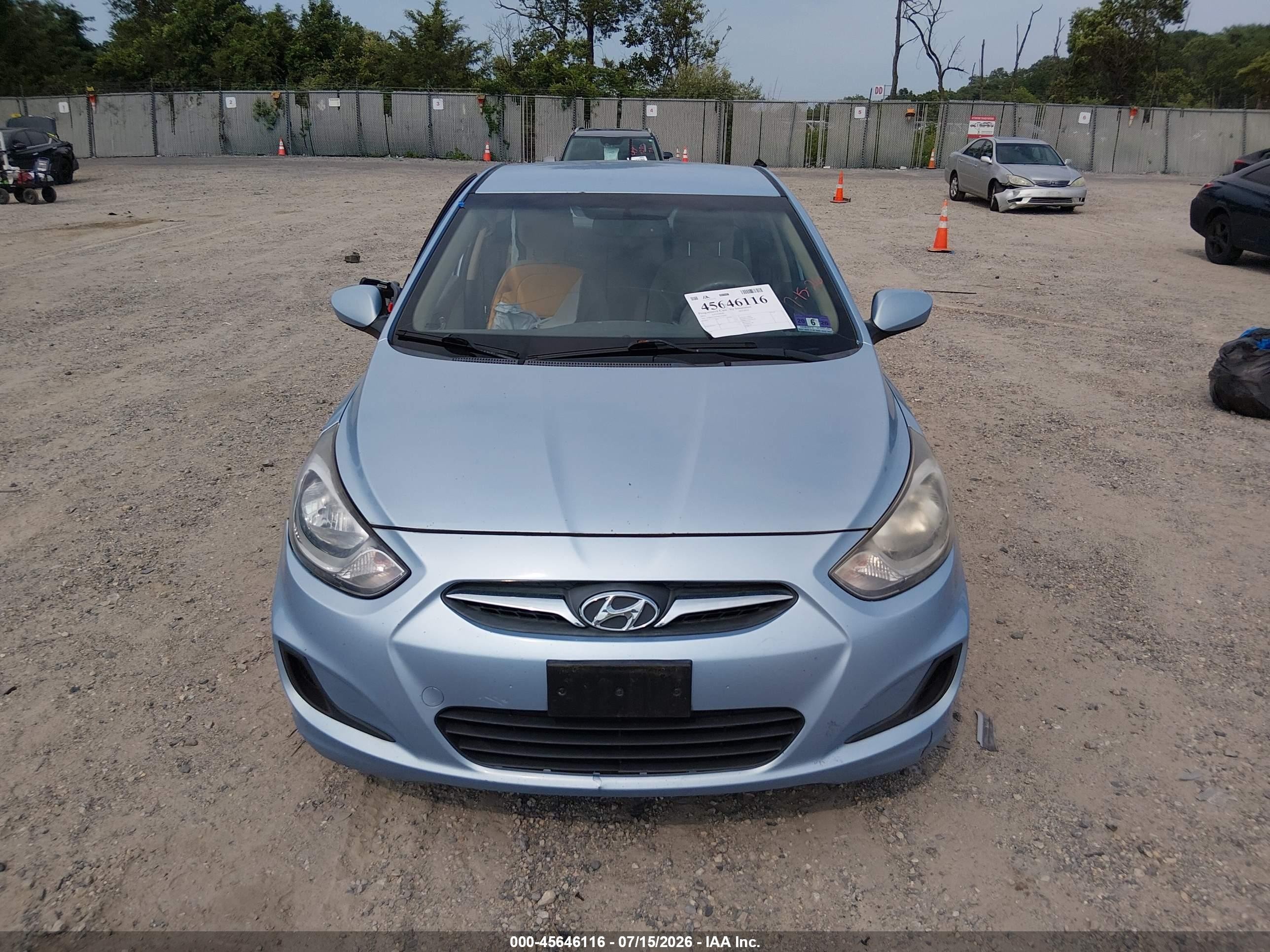 2013 Hyundai Accent Gls Blue vin: KMHCT4AE9DU518446