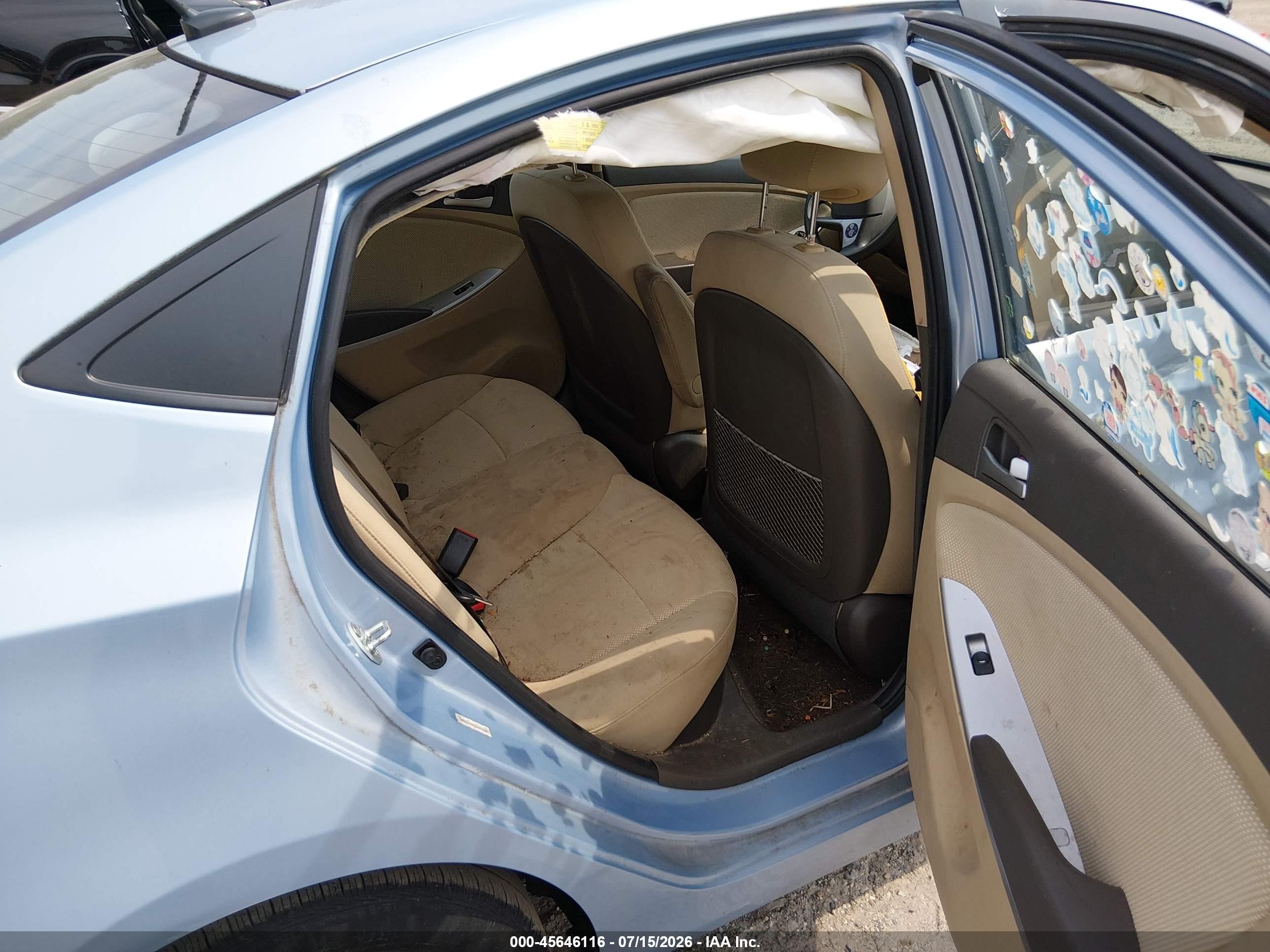 2013 Hyundai Accent Gls Blue vin: KMHCT4AE9DU518446