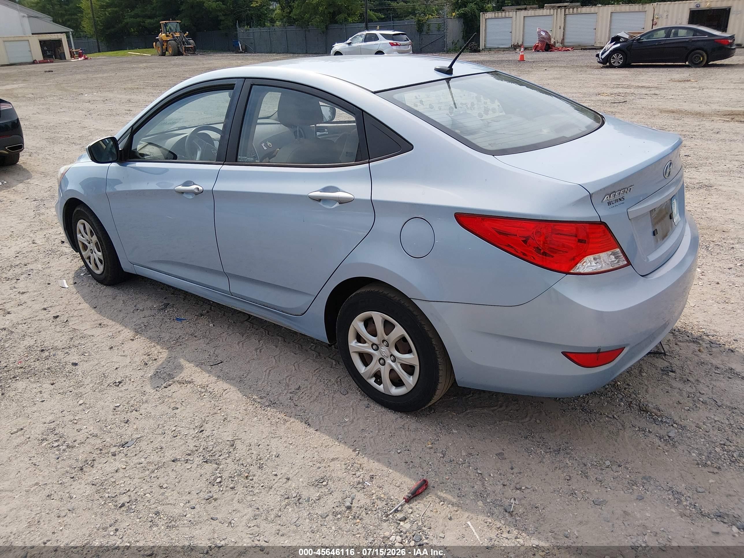 2013 Hyundai Accent Gls Blue vin: KMHCT4AE9DU518446