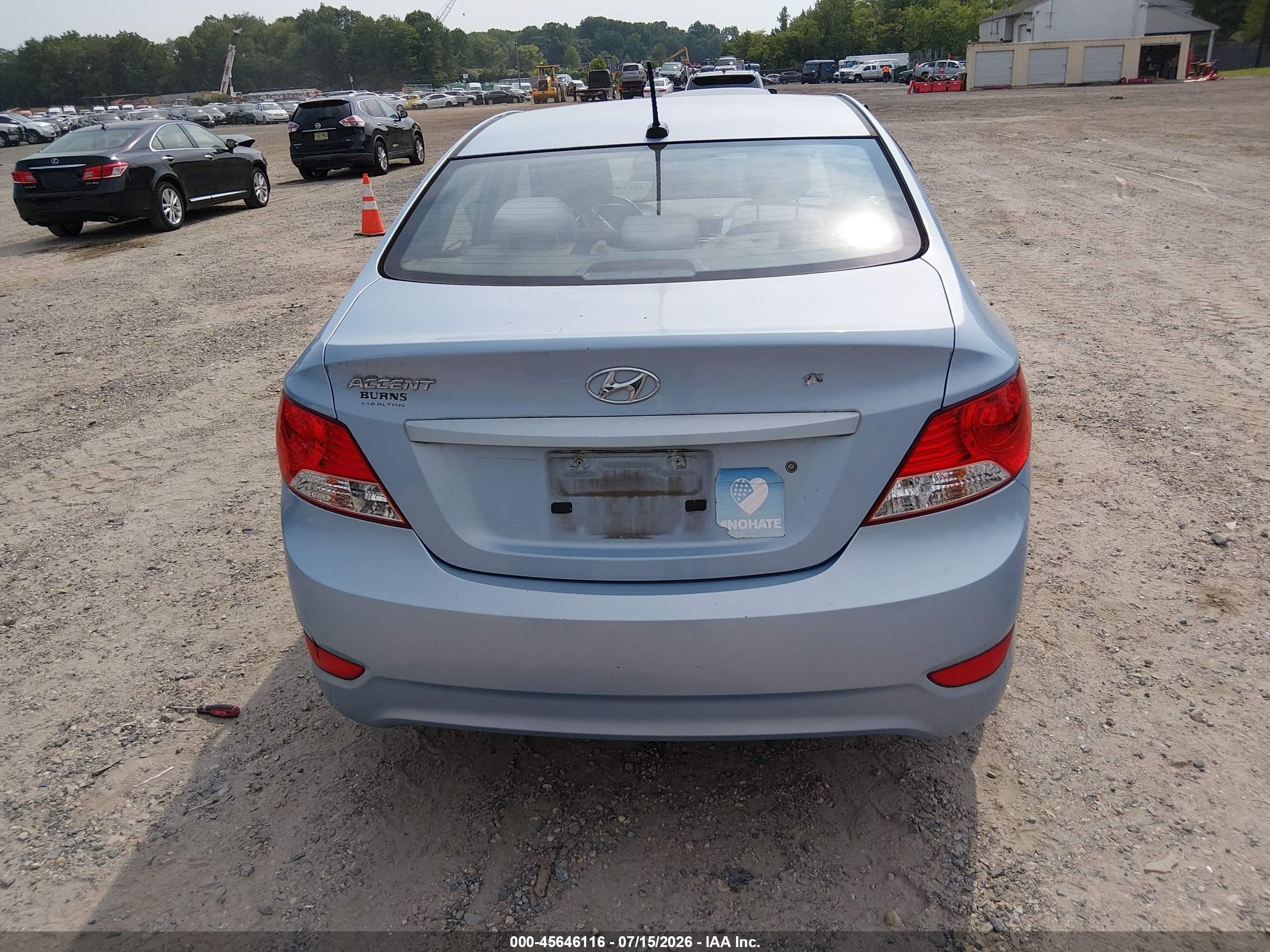2013 Hyundai Accent Gls Blue vin: KMHCT4AE9DU518446