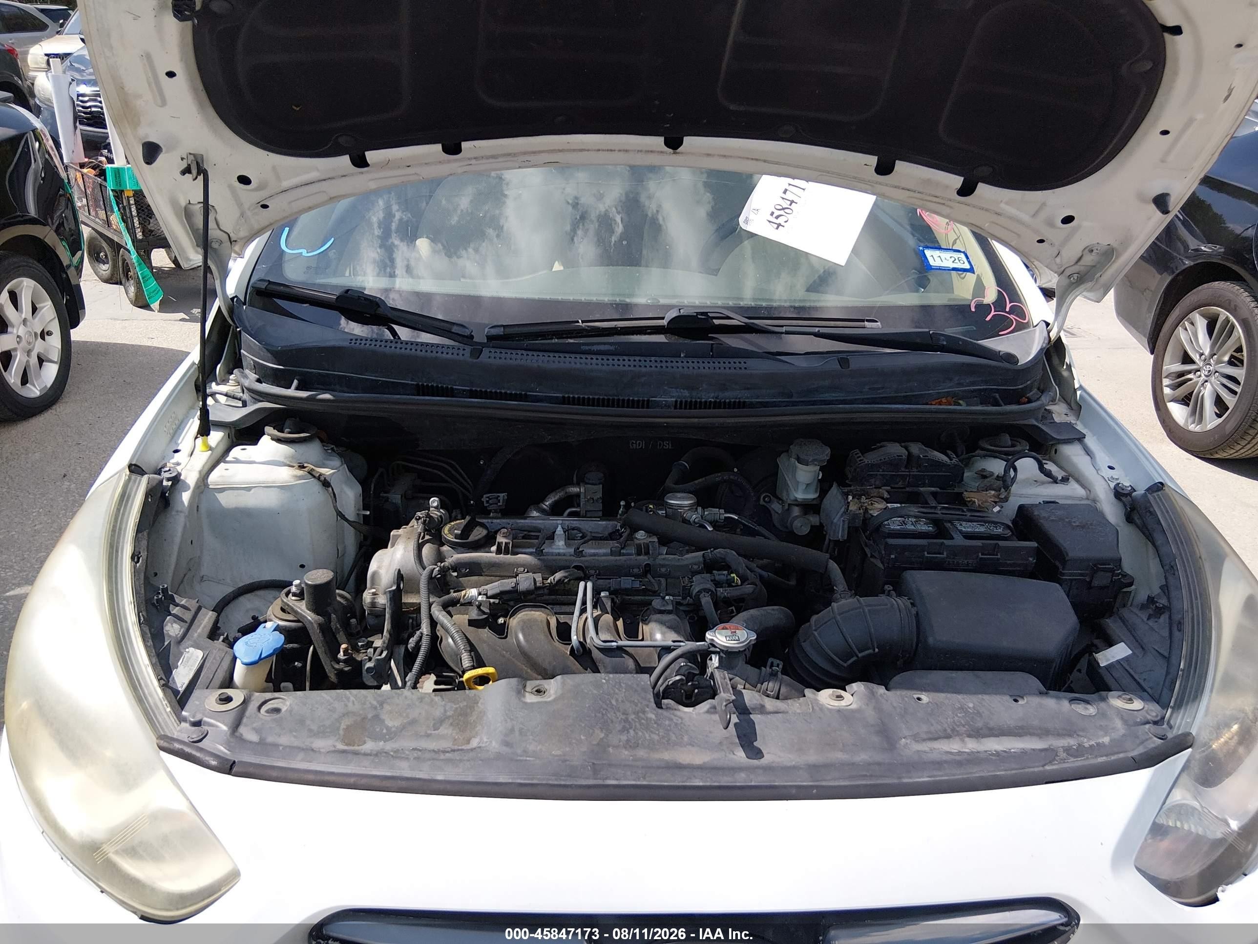 2013 Hyundai Accent Gls White vin: KMHCT4AE9DU524067