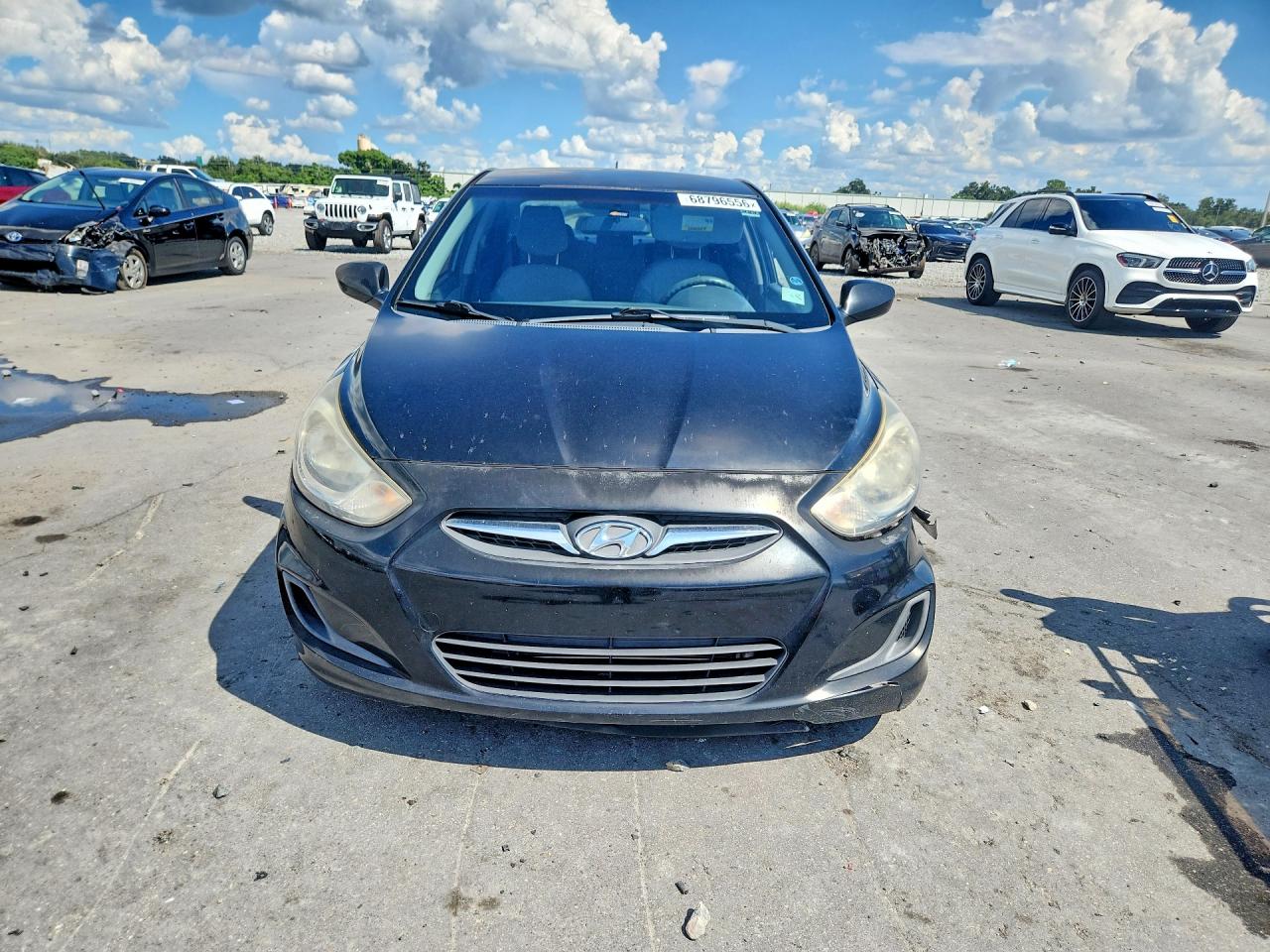 2013 Hyundai Accent Gls Black vin: KMHCT4AE9DU555397