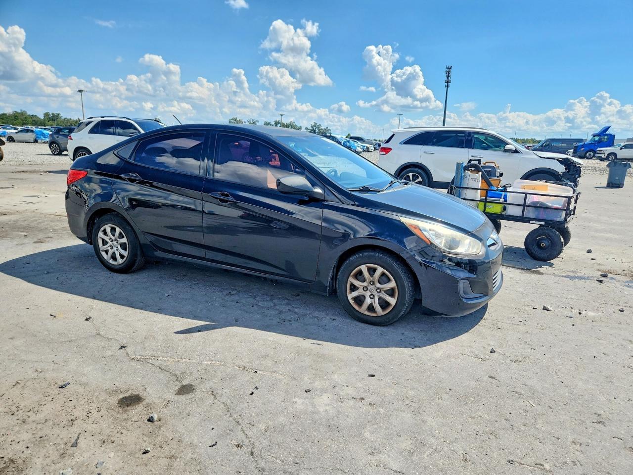 2013 Hyundai Accent Gls Black vin: KMHCT4AE9DU555397