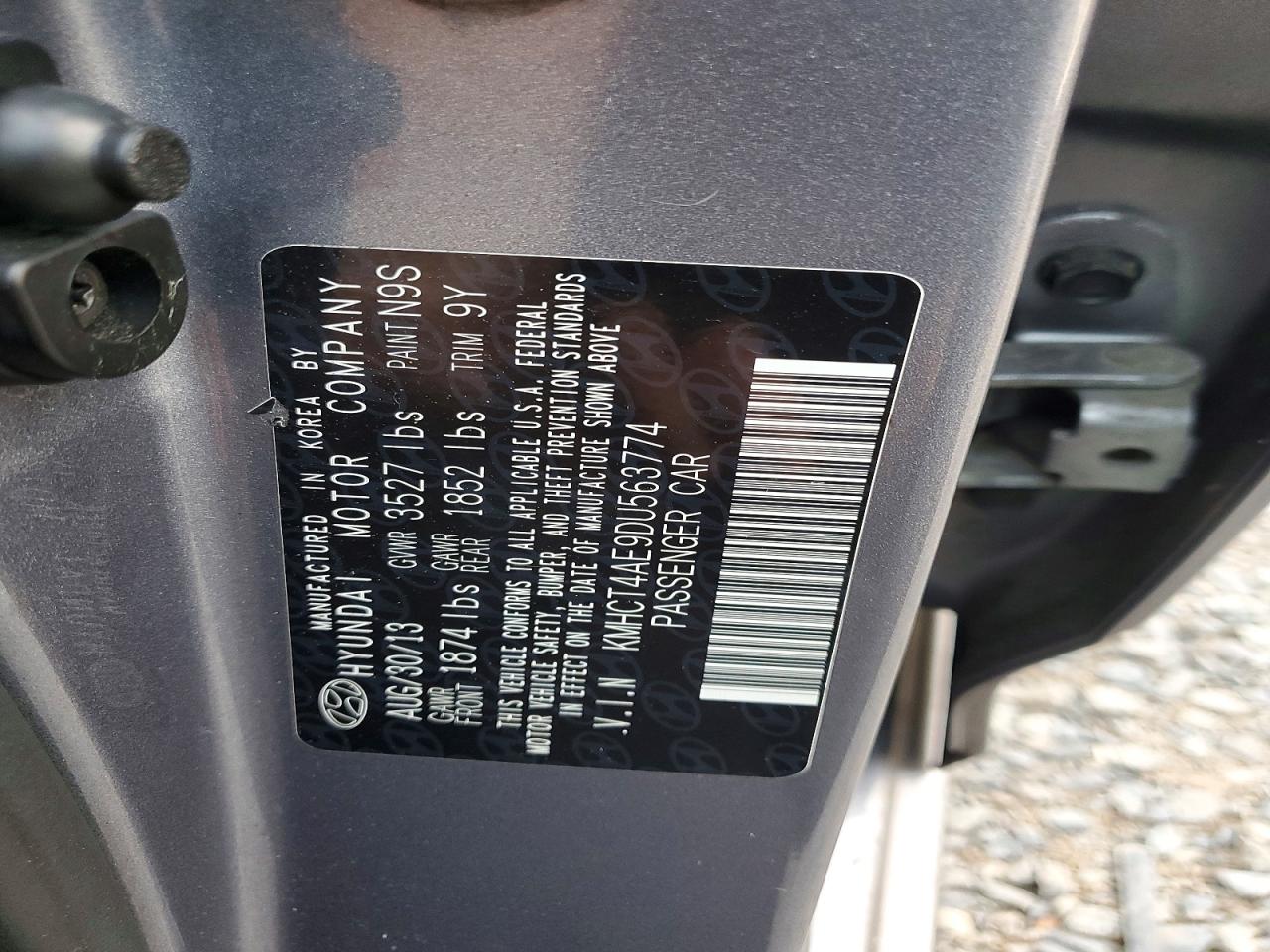 2013 Hyundai Accent Gls Серый vin: KMHCT4AE9DU563774