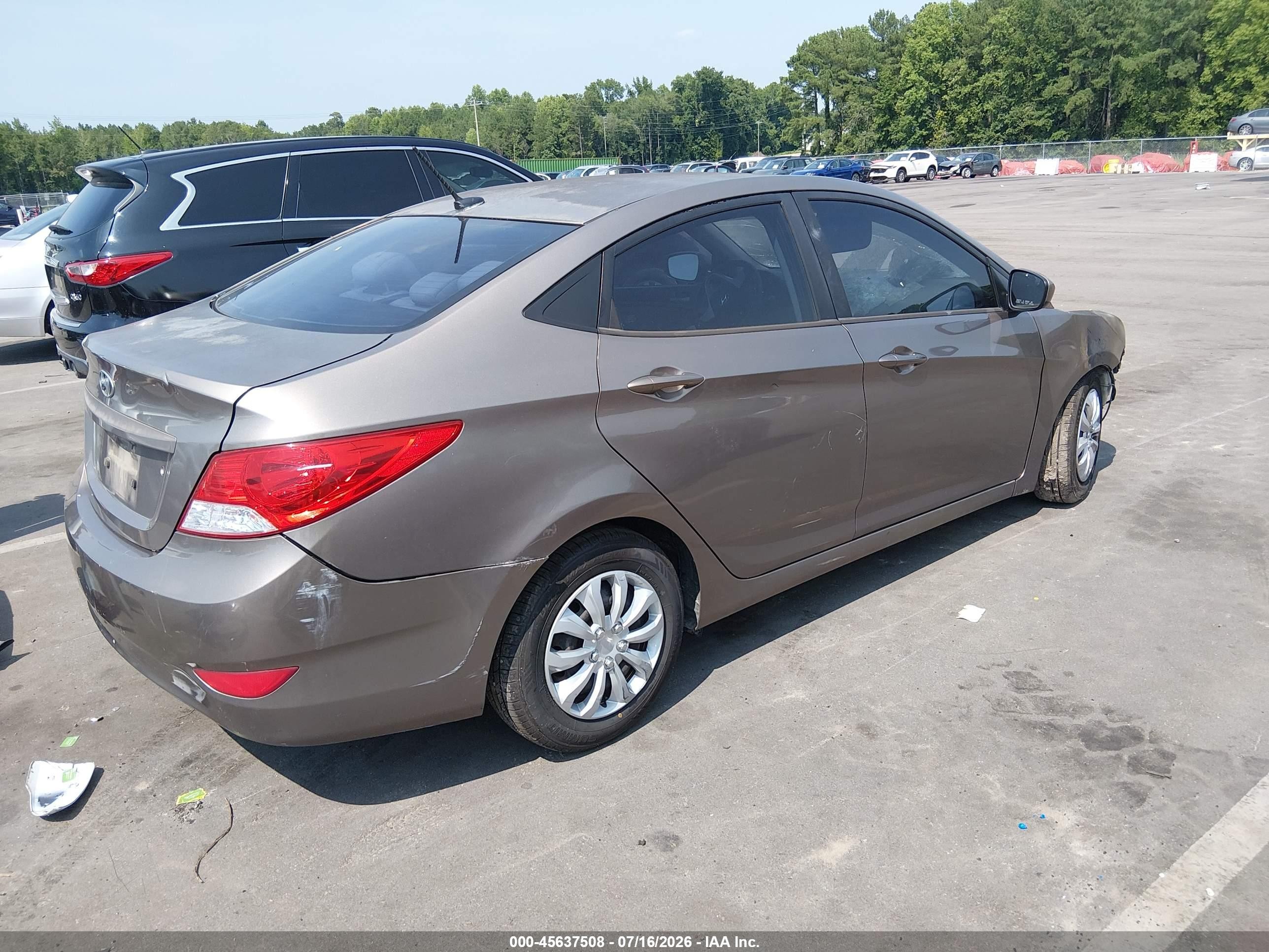 2014 Hyundai Accent Gls Gray vin: KMHCT4AE9EU492318