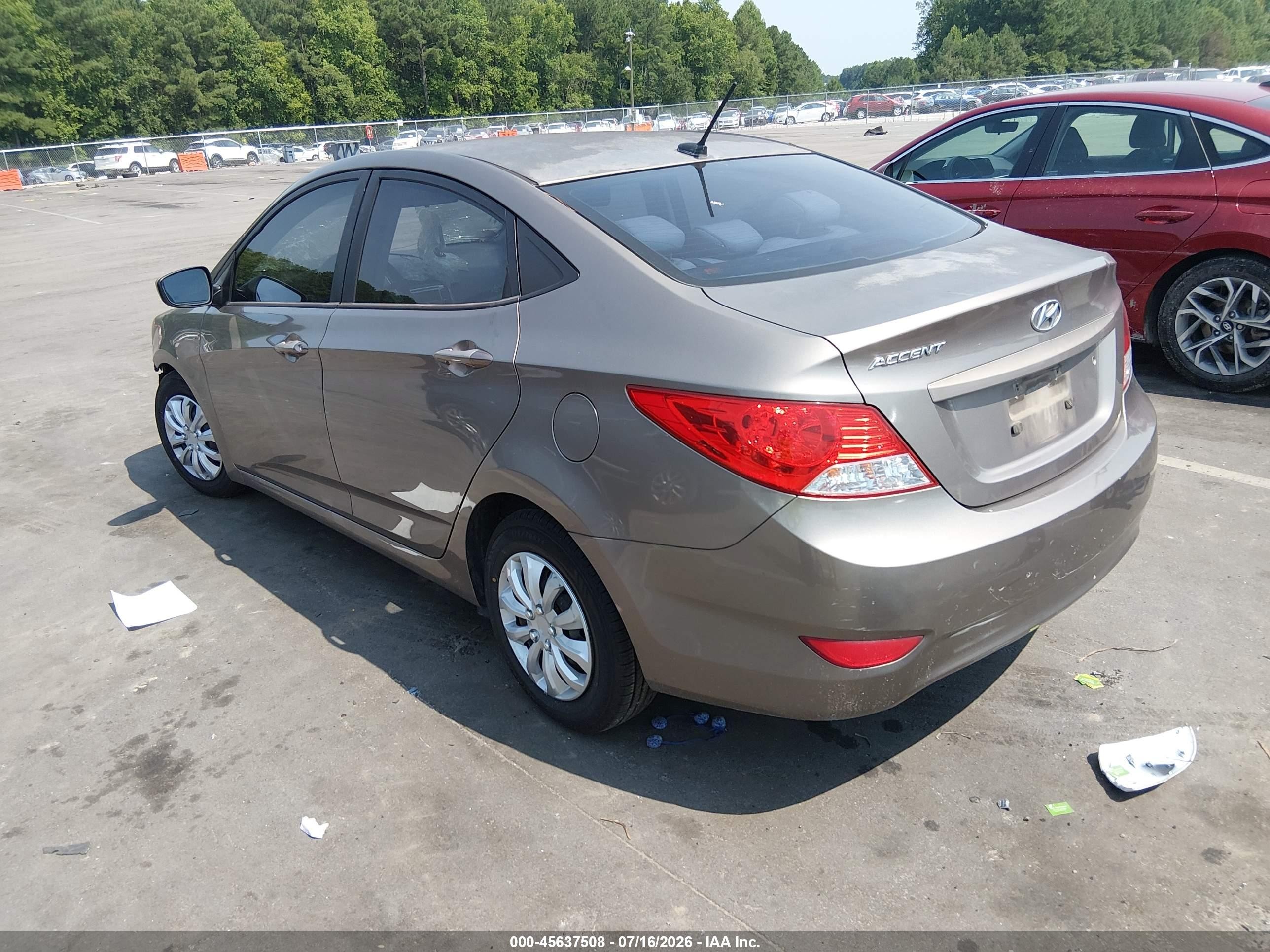 2014 Hyundai Accent Gls Gray vin: KMHCT4AE9EU492318