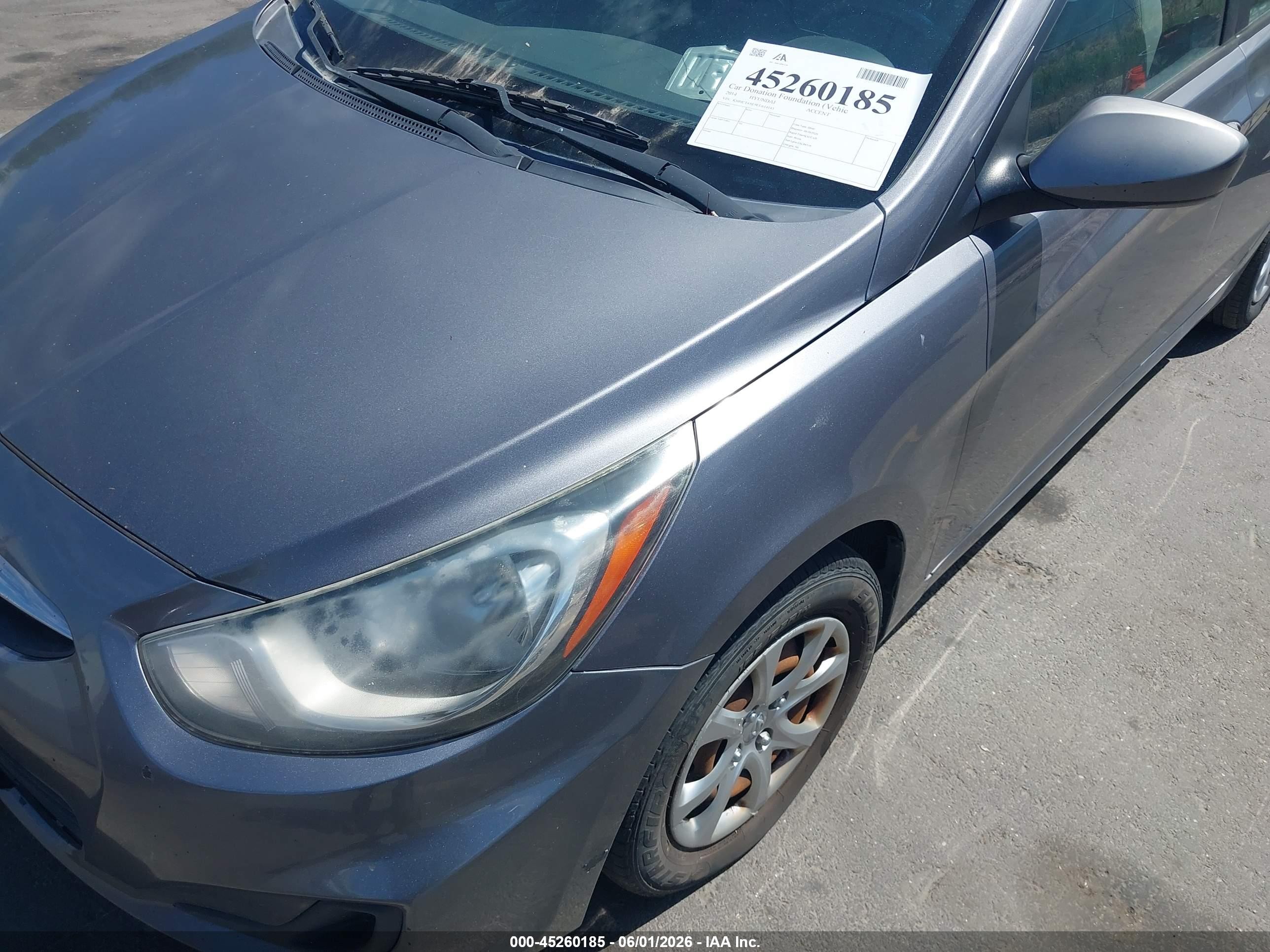 2014 Hyundai Accent Gls Blue vin: KMHCT4AE9EU614143