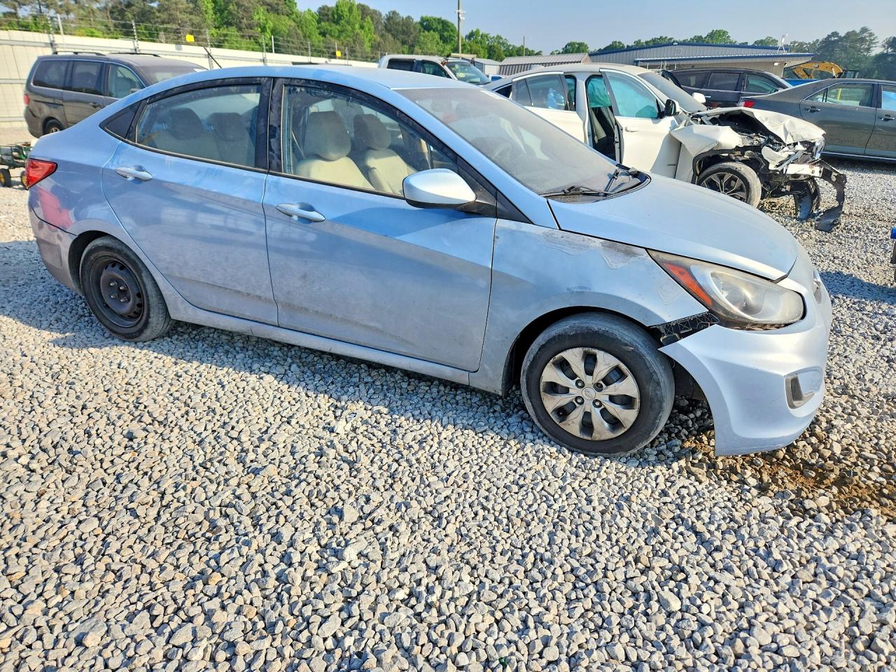 2014 Hyundai Accent Gls Blue vin: KMHCT4AE9EU663021