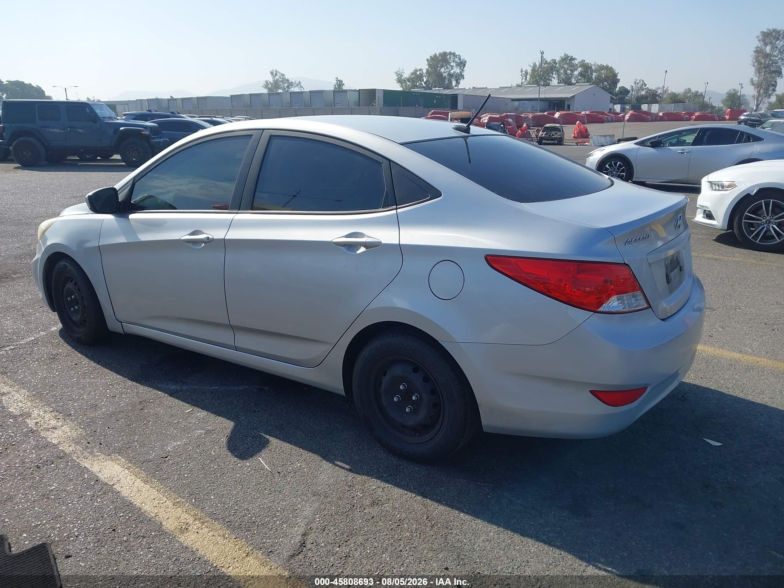 2014 Hyundai Accent Gls Silver vin: KMHCT4AE9EU715120