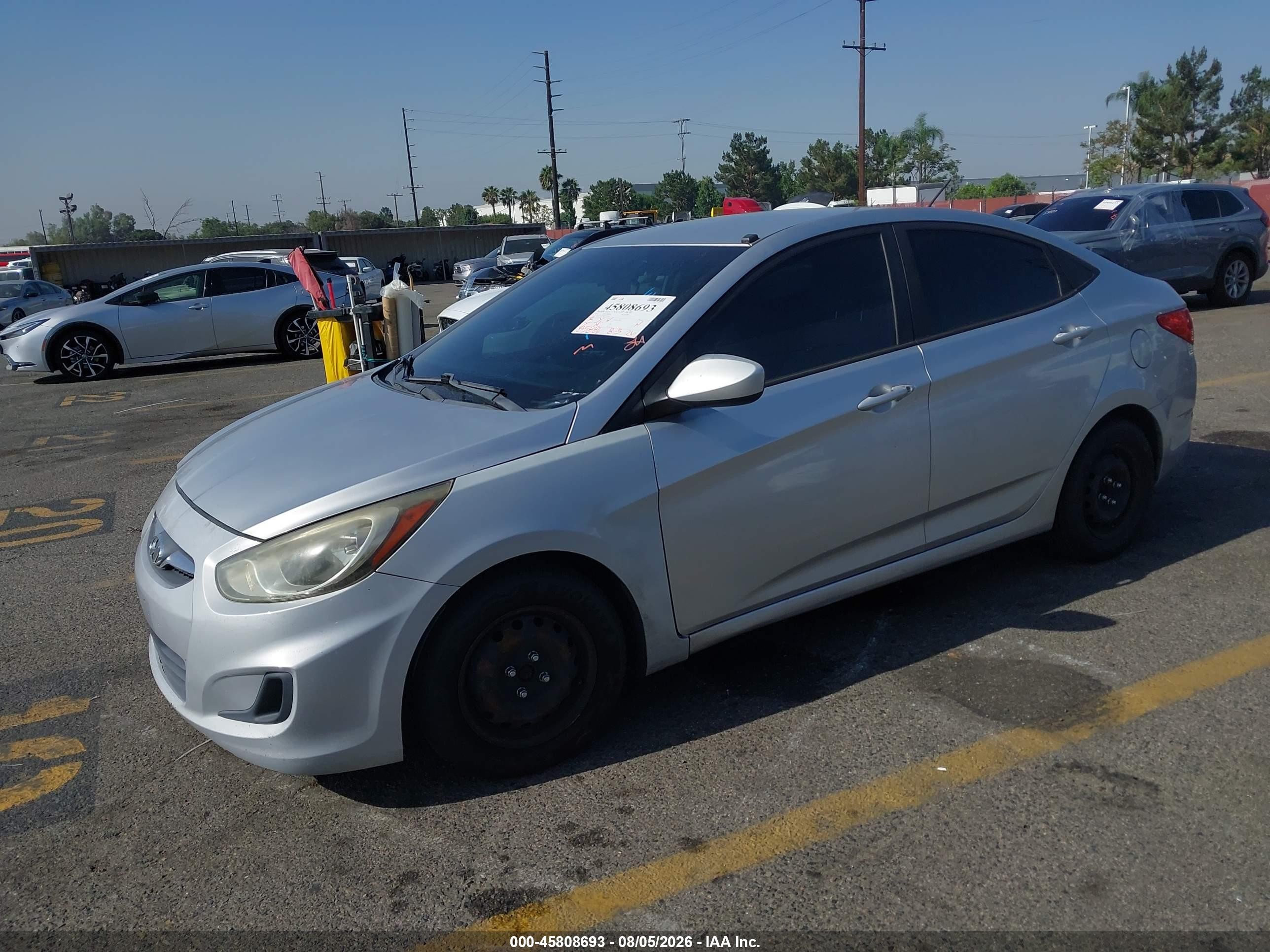 2014 Hyundai Accent Gls Silver vin: KMHCT4AE9EU715120