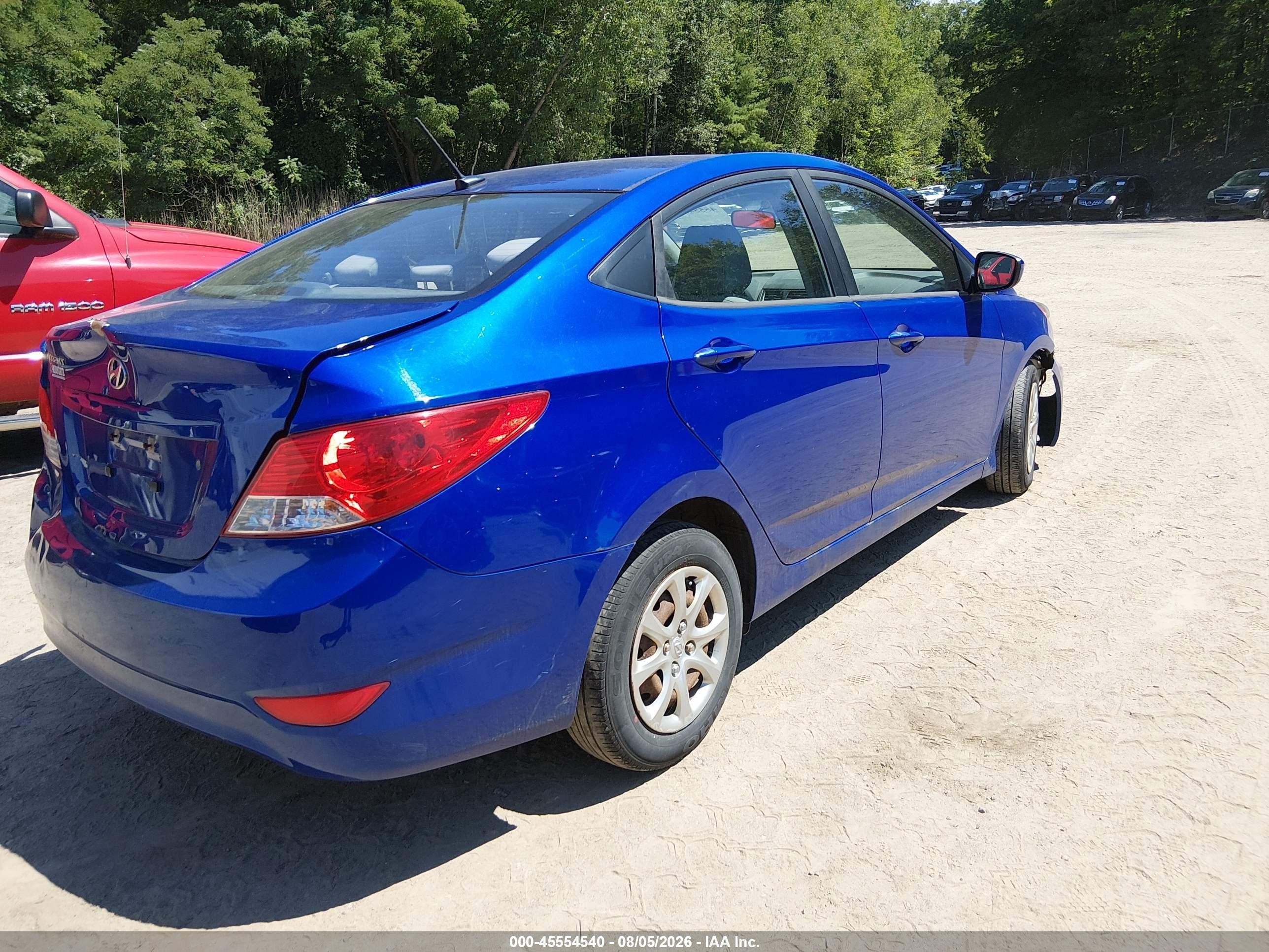 2014 Hyundai Accent Gls Blue vin: KMHCT4AE9EU720317