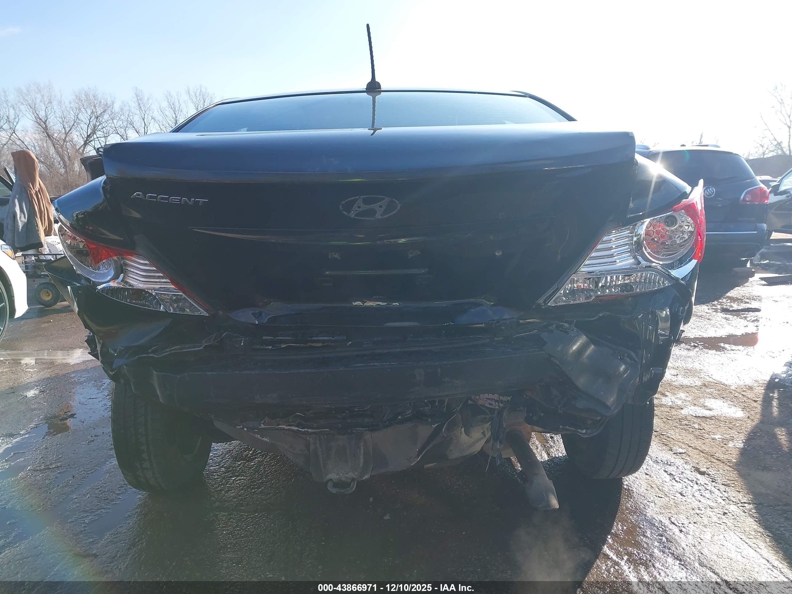 2014 Hyundai Accent Gls Black vin: KMHCT4AE9EU766682