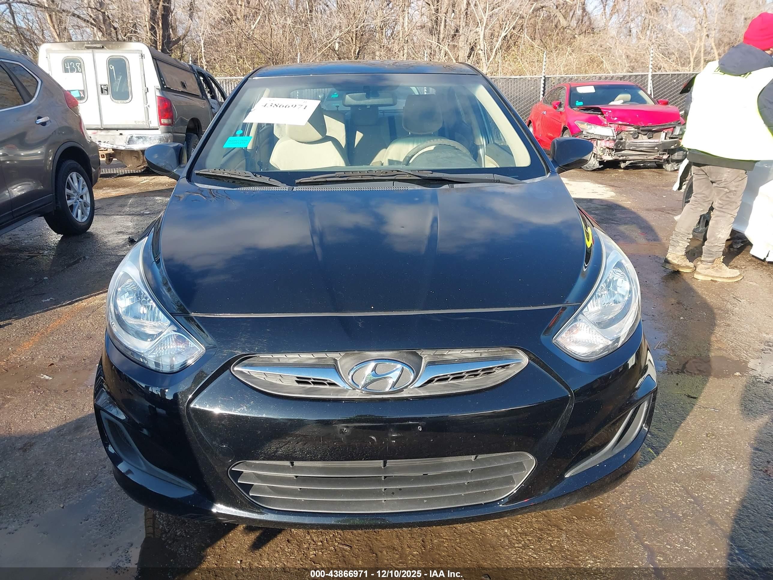 2014 Hyundai Accent Gls Black vin: KMHCT4AE9EU766682