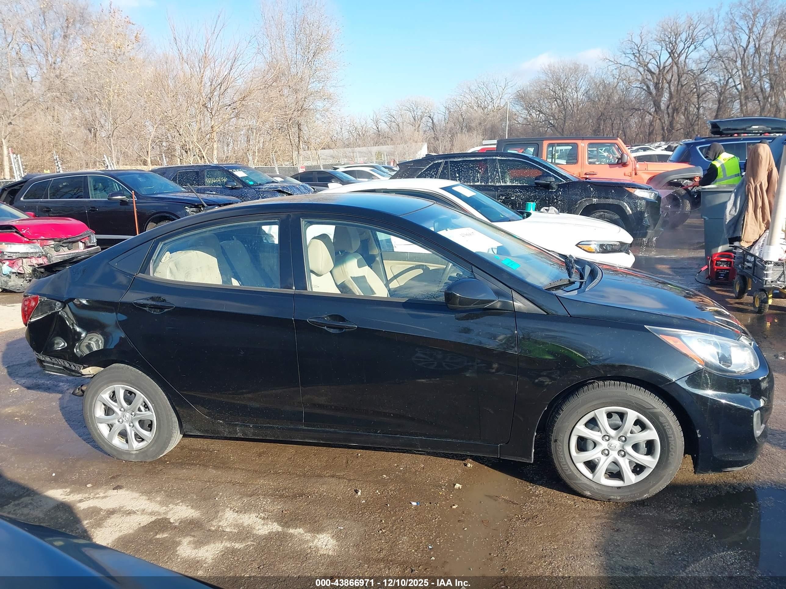 2014 Hyundai Accent Gls Black vin: KMHCT4AE9EU766682
