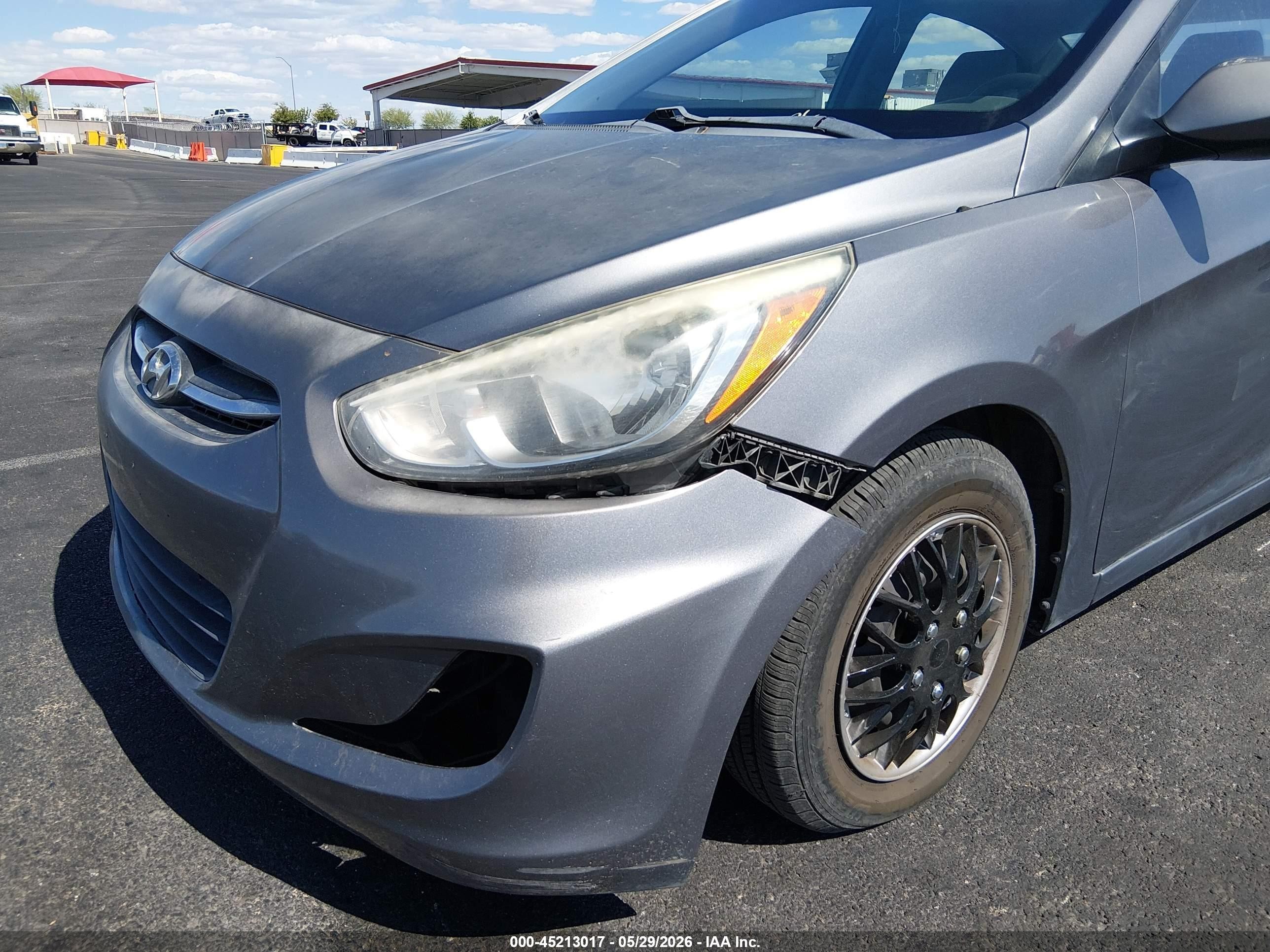 2015 Hyundai Accent Gls Gray vin: KMHCT4AE9FU820418