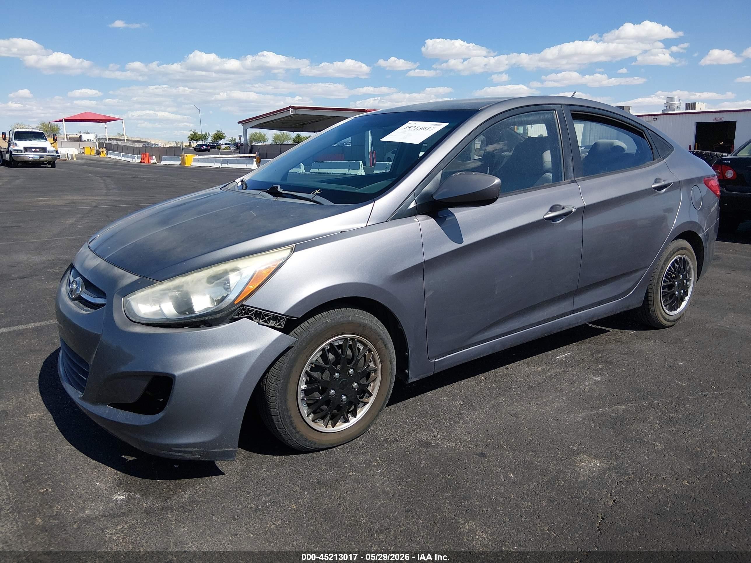 2015 Hyundai Accent Gls Gray vin: KMHCT4AE9FU820418