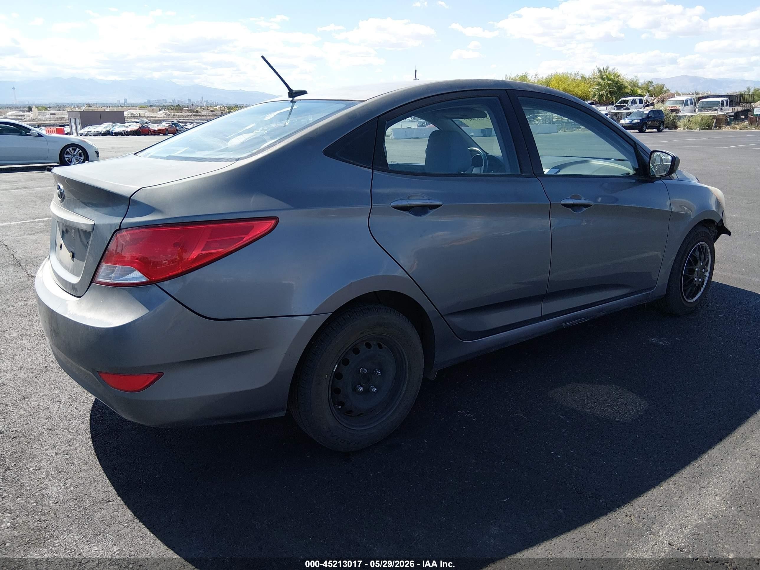 2015 Hyundai Accent Gls Gray vin: KMHCT4AE9FU820418