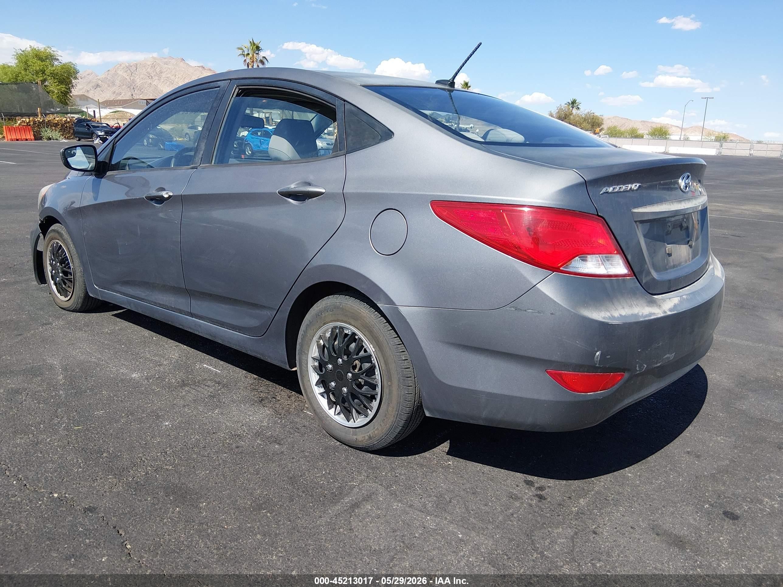 2015 Hyundai Accent Gls Gray vin: KMHCT4AE9FU820418