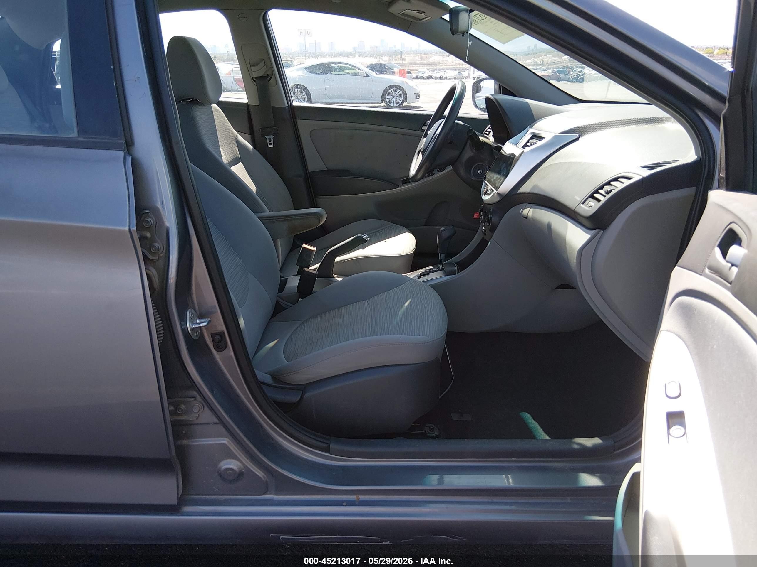 2015 Hyundai Accent Gls Gray vin: KMHCT4AE9FU820418