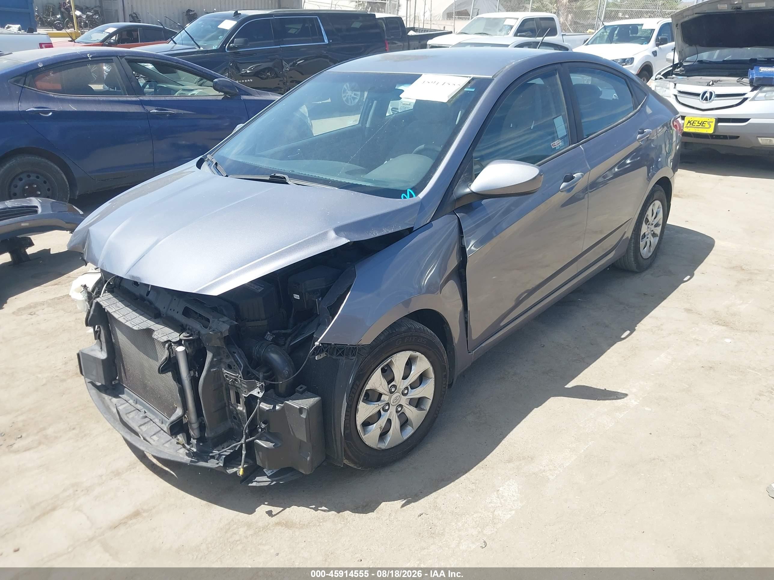2015 Hyundai Accent Gls Gray vin: KMHCT4AE9FU871451