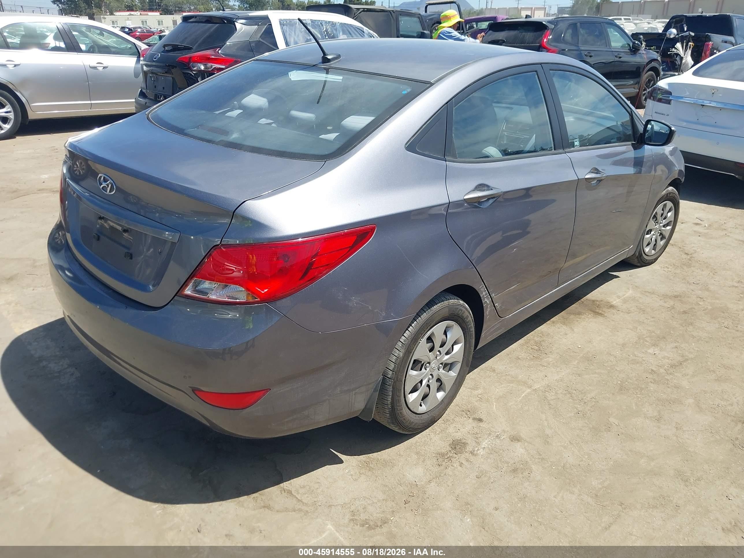 2015 Hyundai Accent Gls Gray vin: KMHCT4AE9FU871451