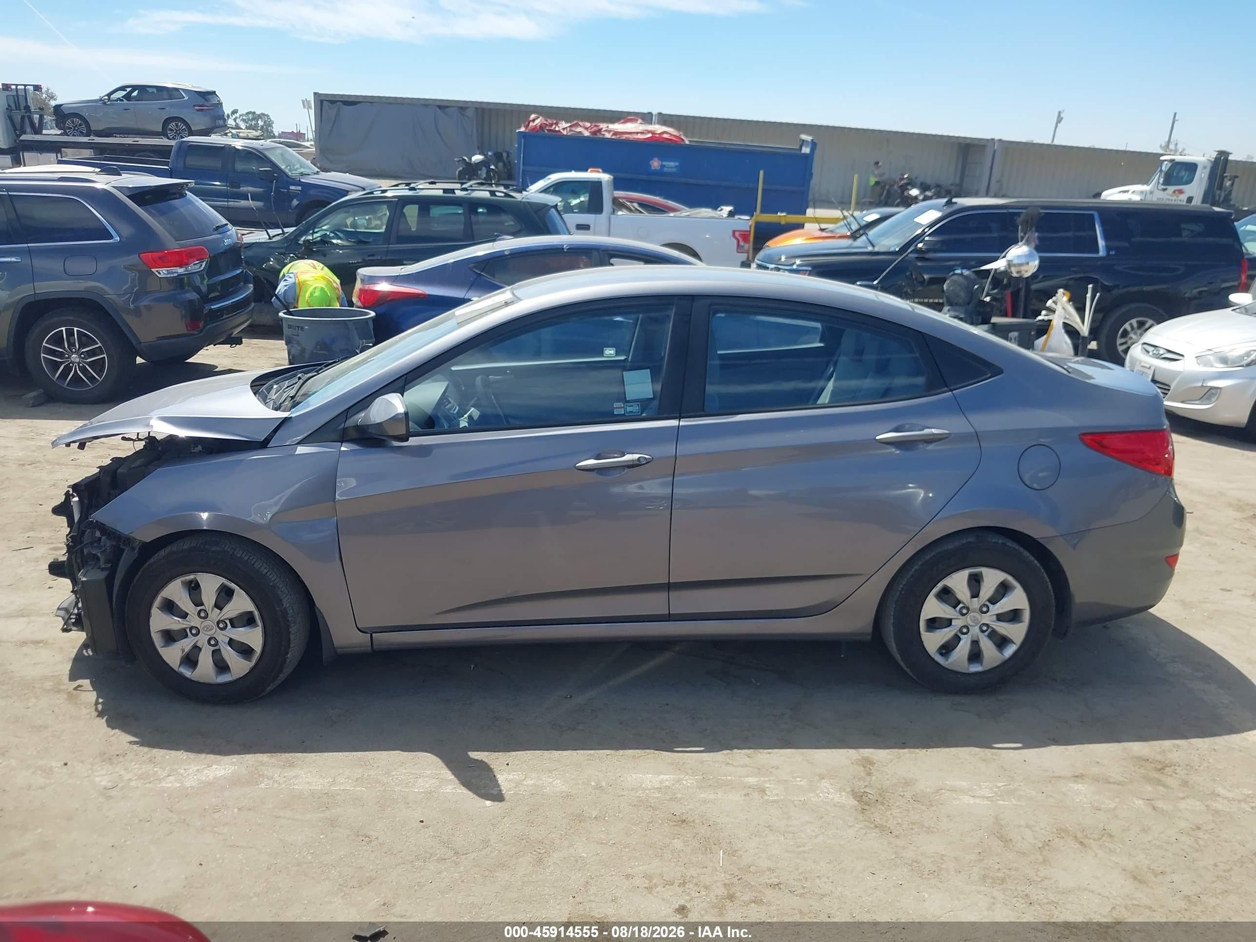 2015 Hyundai Accent Gls Gray vin: KMHCT4AE9FU871451