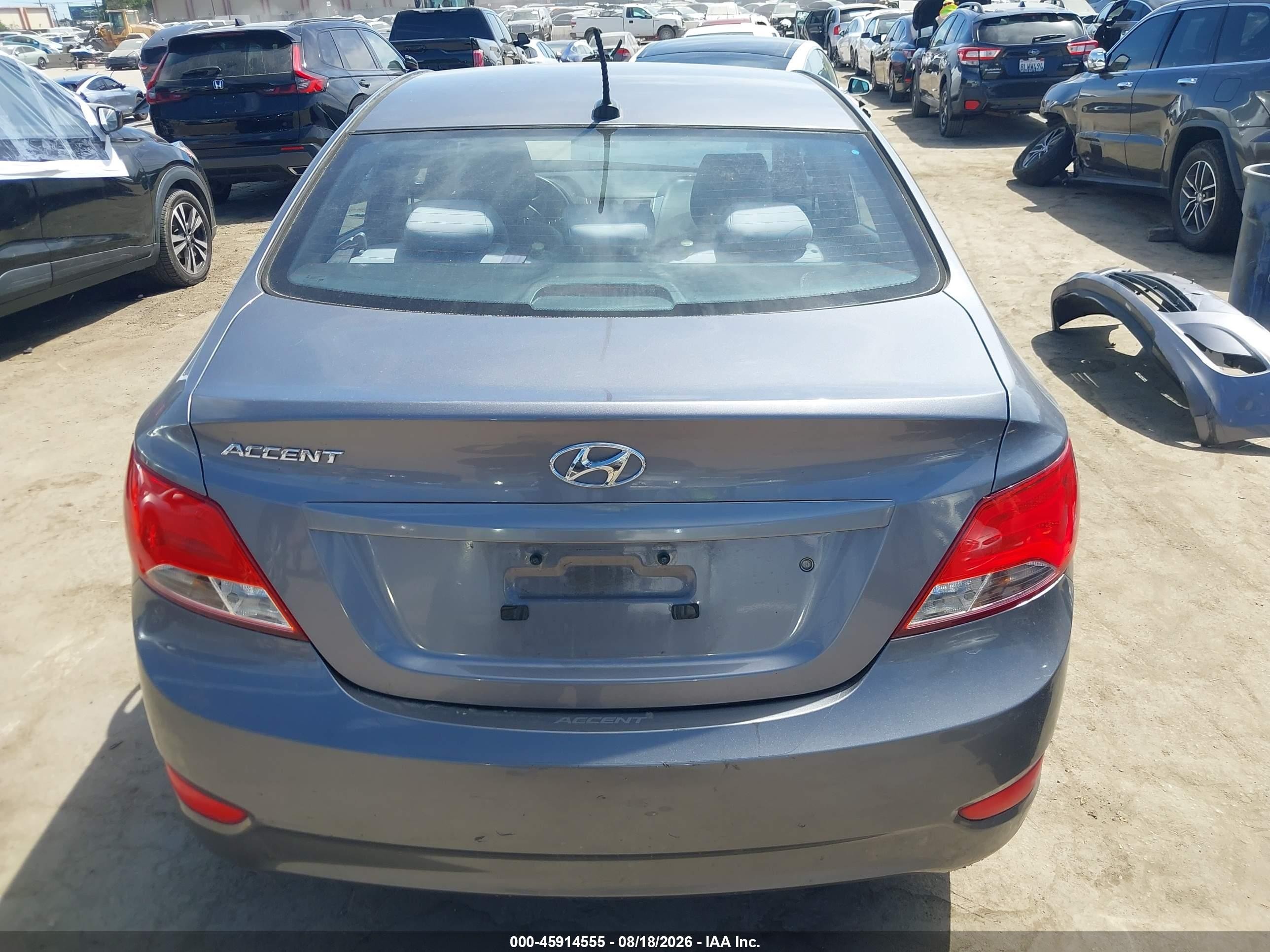 2015 Hyundai Accent Gls Gray vin: KMHCT4AE9FU871451