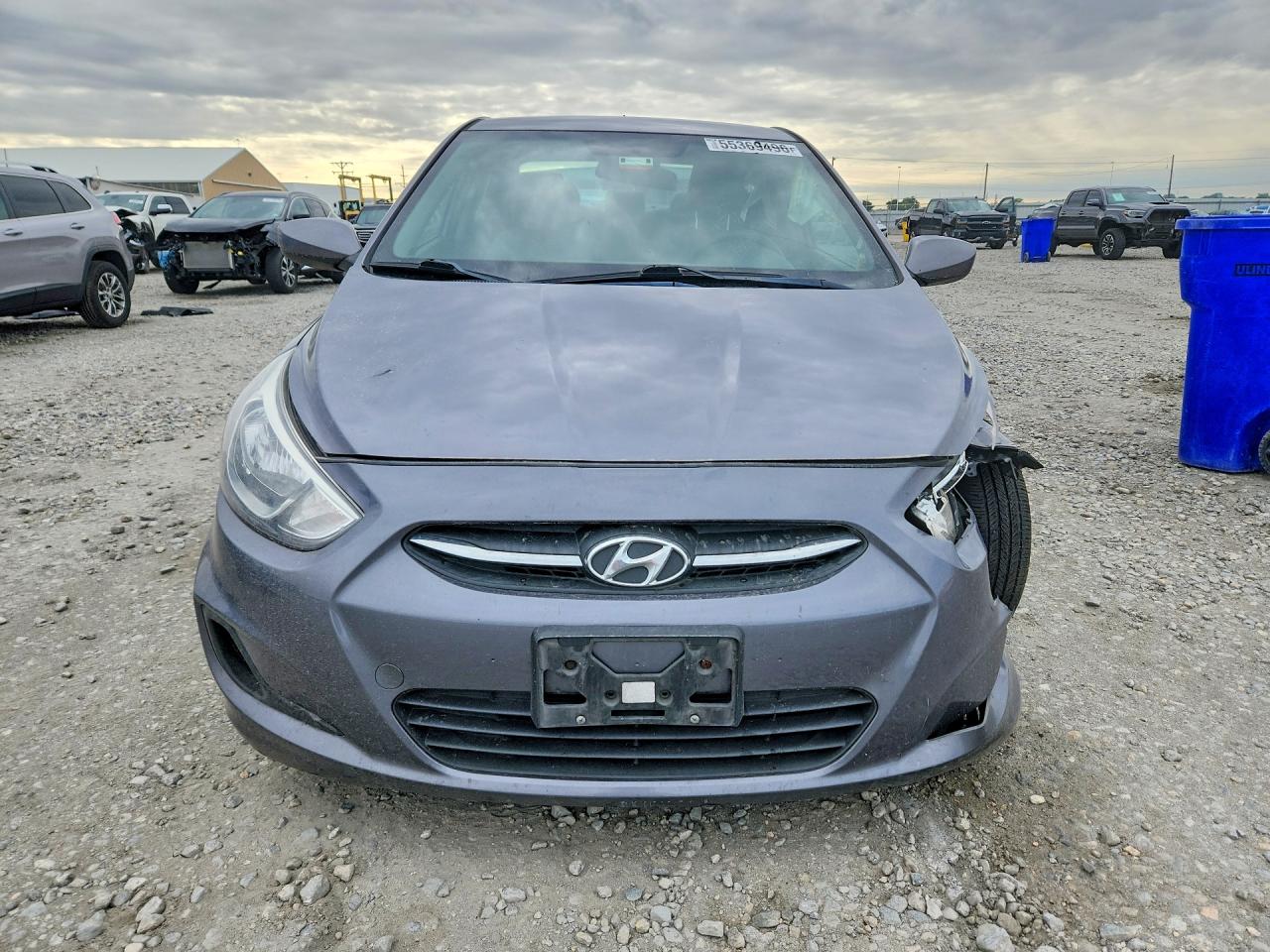 2015 Hyundai Accent Gls Gray vin: KMHCT4AE9FU886290