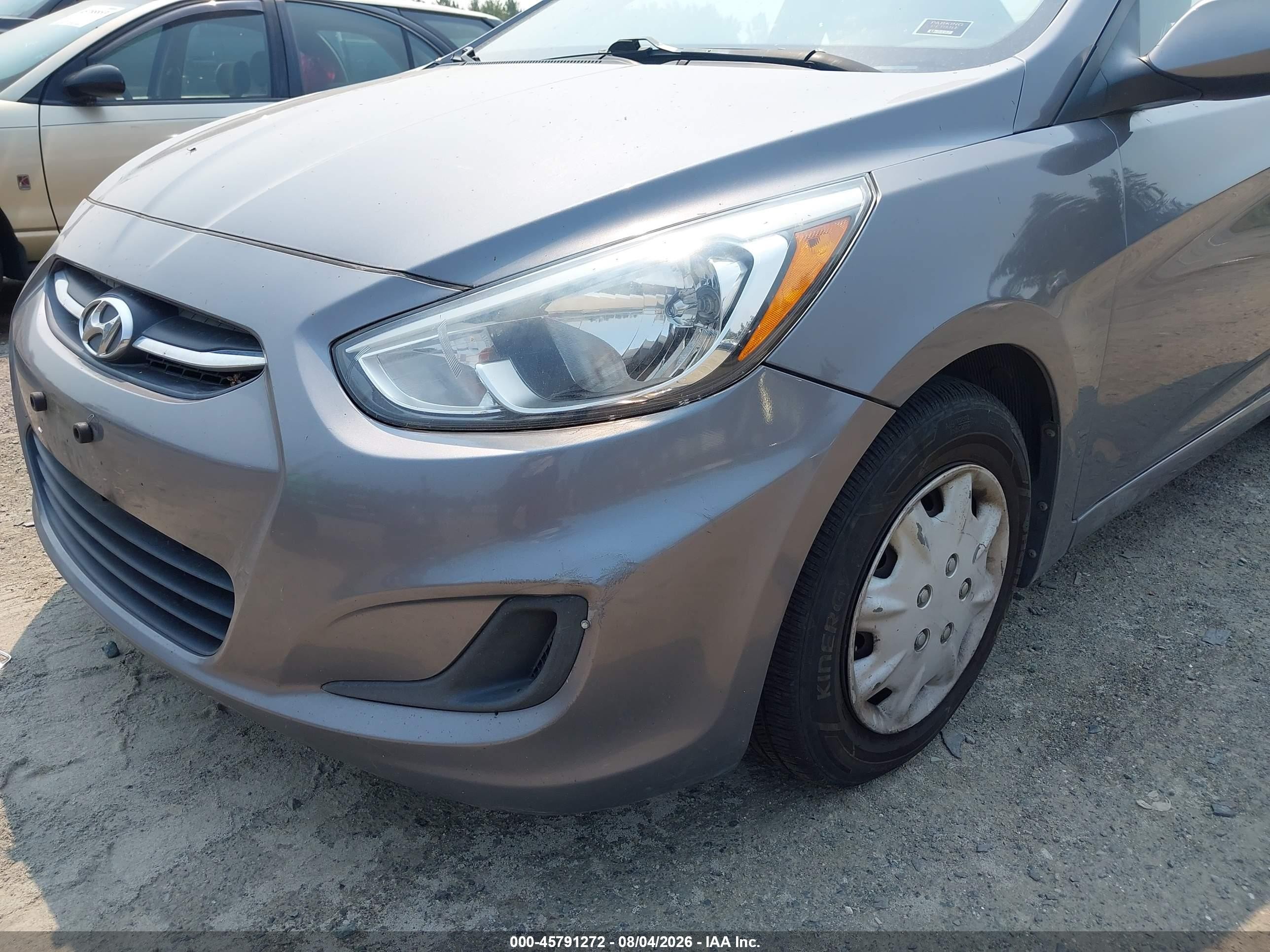 2015 Hyundai Accent Gls Gray vin: KMHCT4AE9FU931129