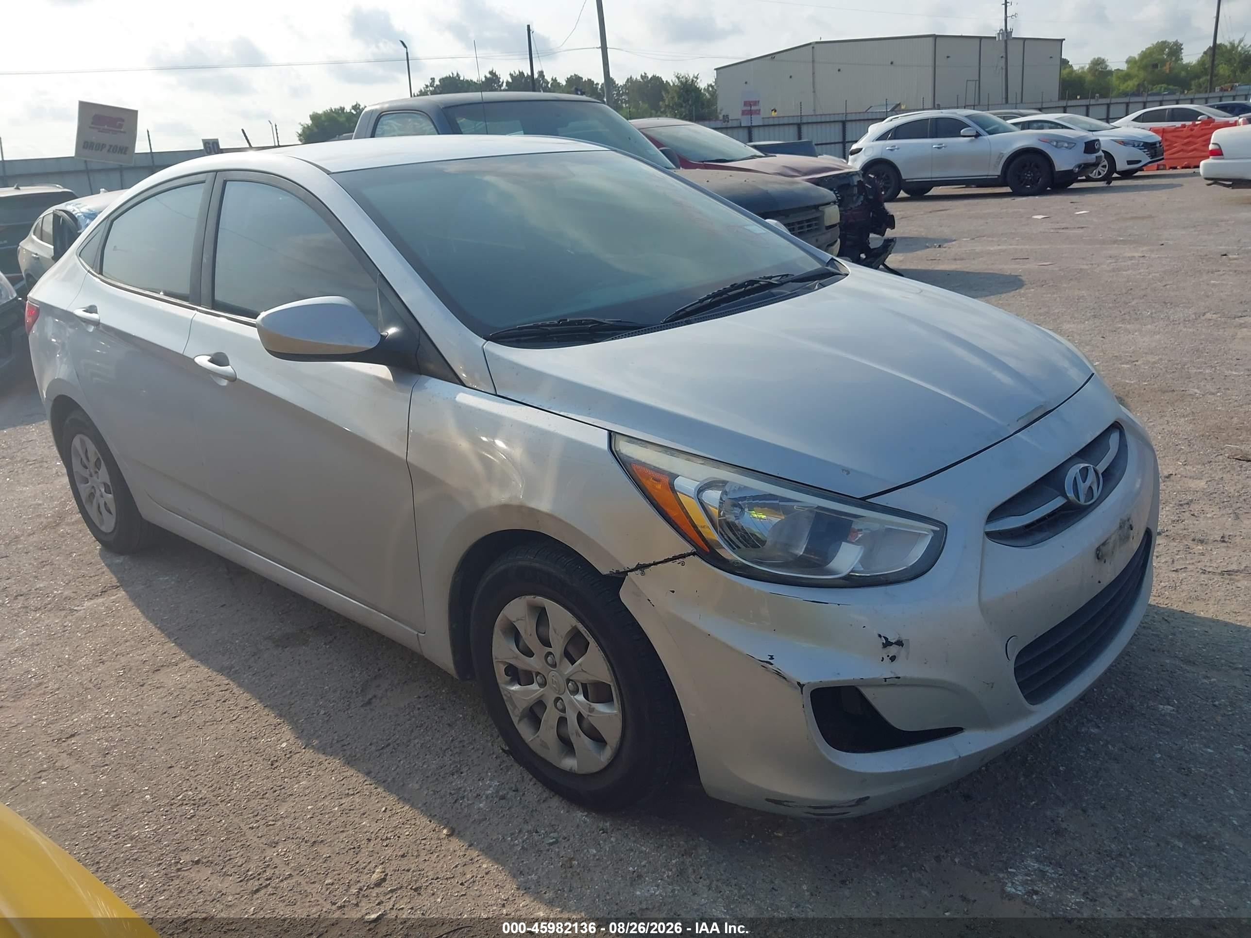 2016 Hyundai Accent Se Silver vin: KMHCT4AE9GU128189