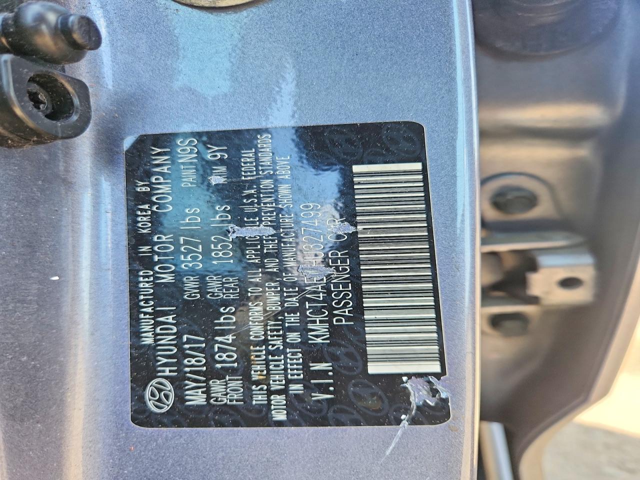 2017 Hyundai Accent Se Серый vin: KMHCT4AE9HU327499