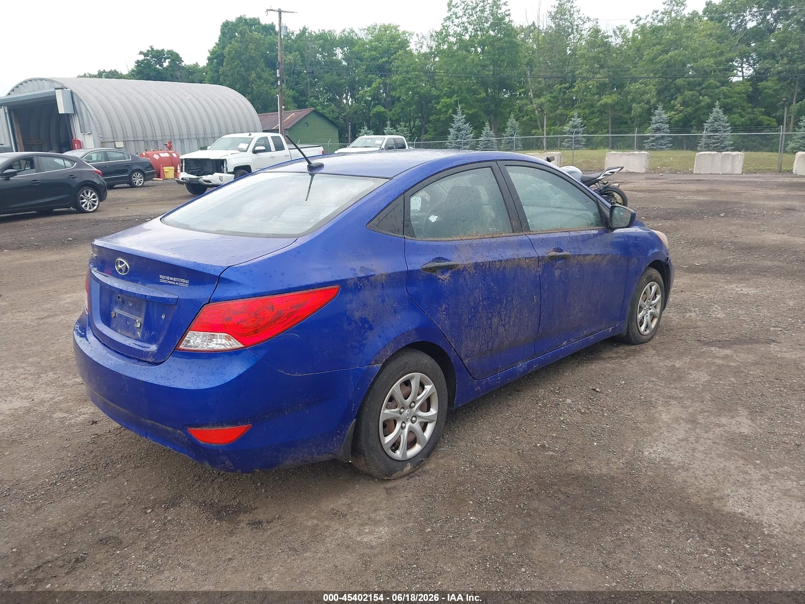 2012 Hyundai Accent Gls Blue vin: KMHCT4AEXCU113971