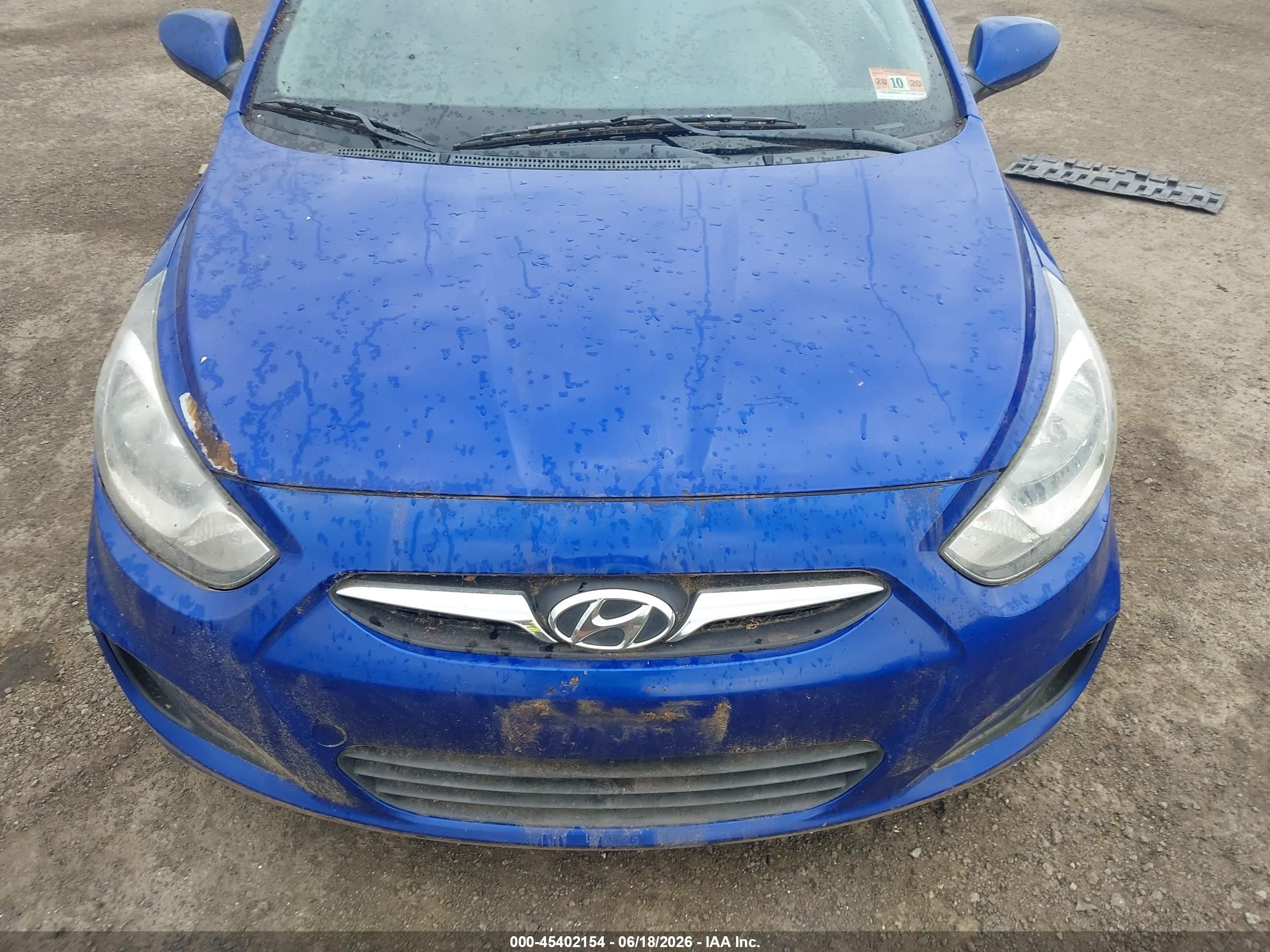 2012 Hyundai Accent Gls Blue vin: KMHCT4AEXCU113971