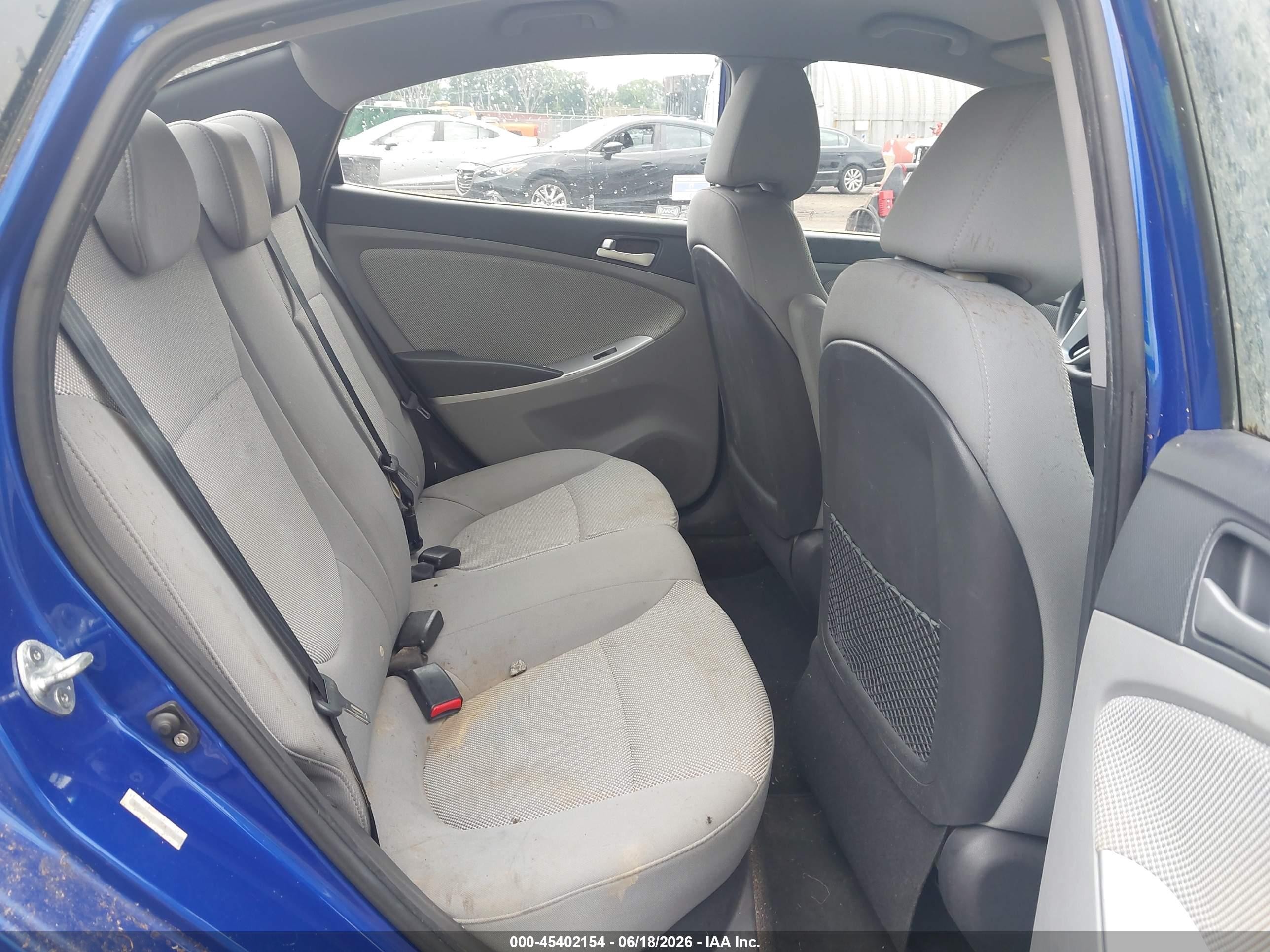 2012 Hyundai Accent Gls Blue vin: KMHCT4AEXCU113971