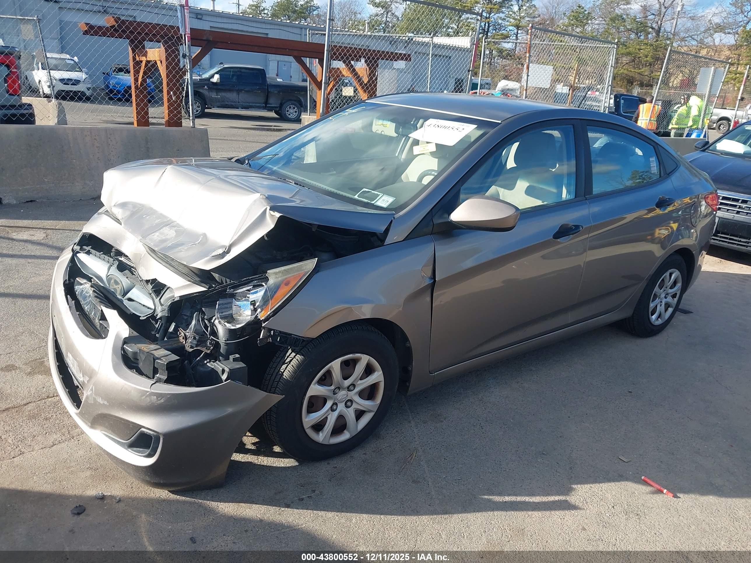 2012 Hyundai Accent Gls Gray vin: KMHCT4AEXCU114957