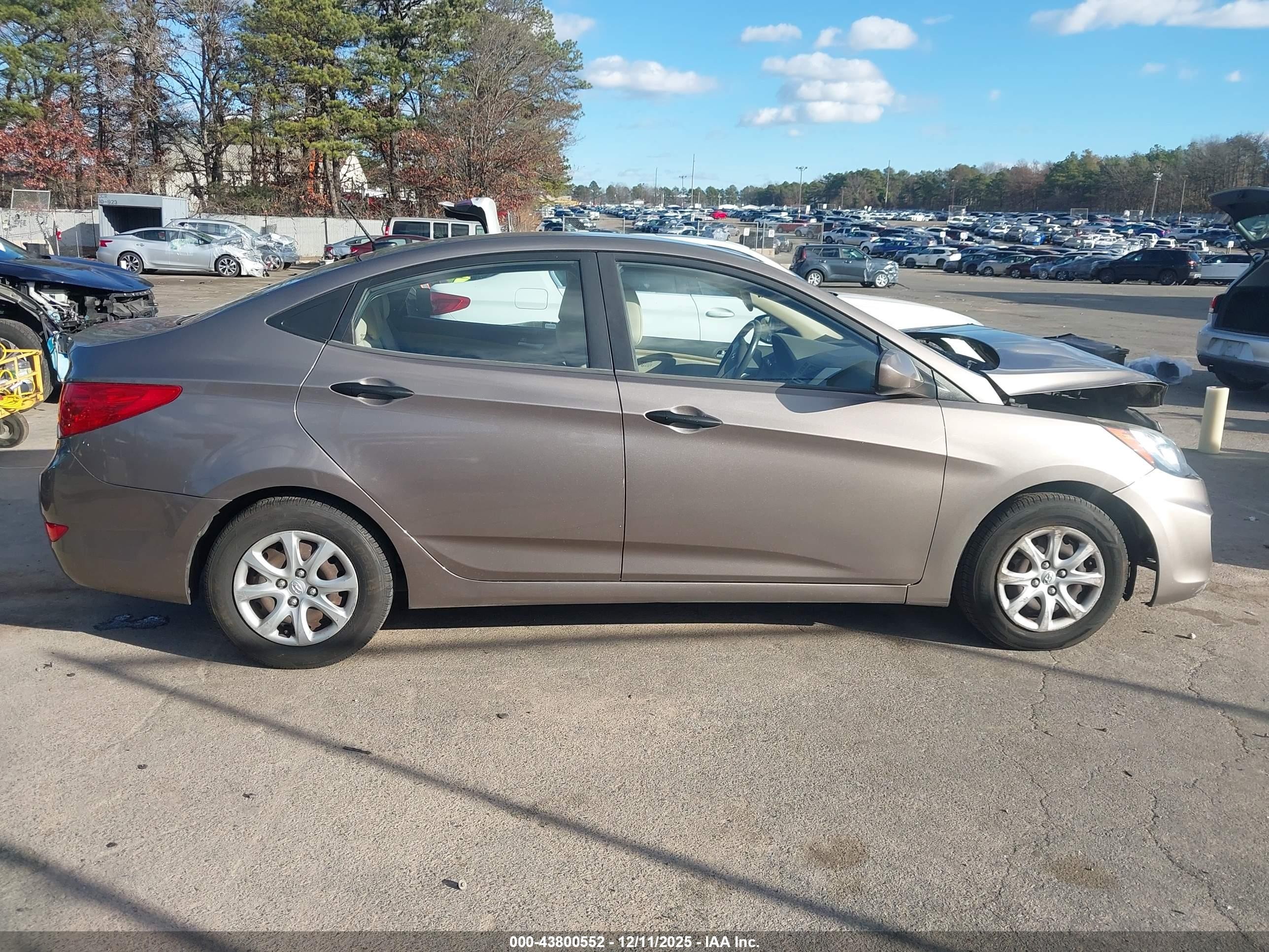 2012 Hyundai Accent Gls Gray vin: KMHCT4AEXCU114957