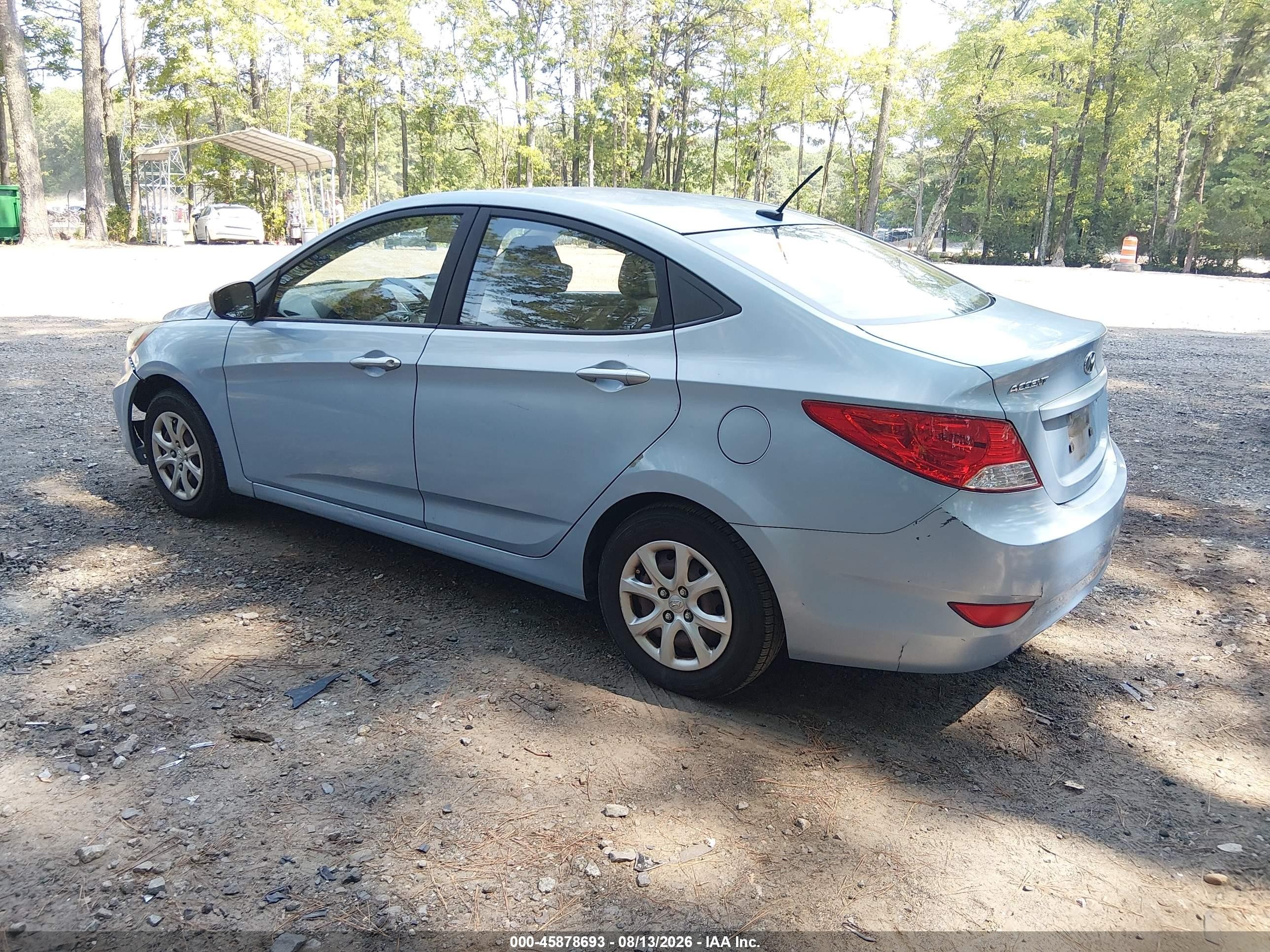 2012 Hyundai Accent Gls Blue vin: KMHCT4AEXCU120371