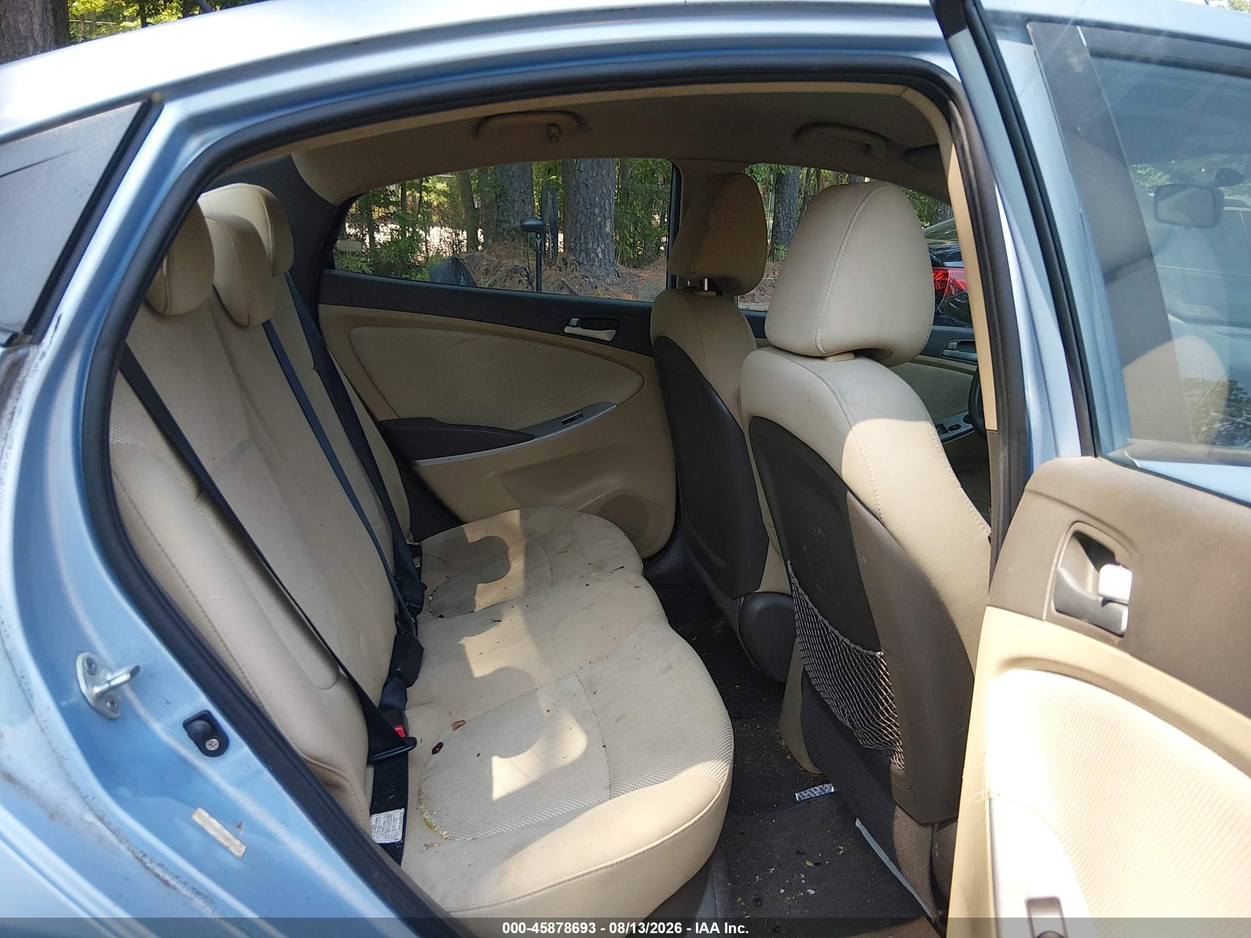 2012 Hyundai Accent Gls Blue vin: KMHCT4AEXCU120371