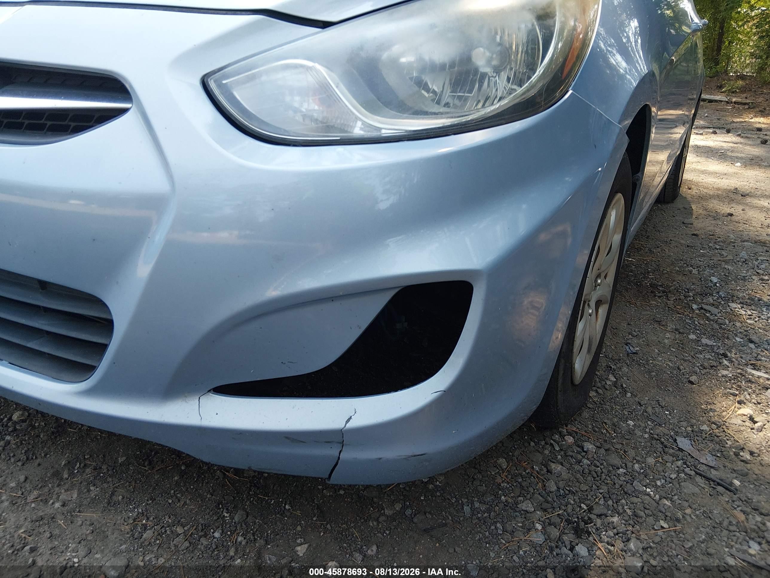 2012 Hyundai Accent Gls Blue vin: KMHCT4AEXCU120371