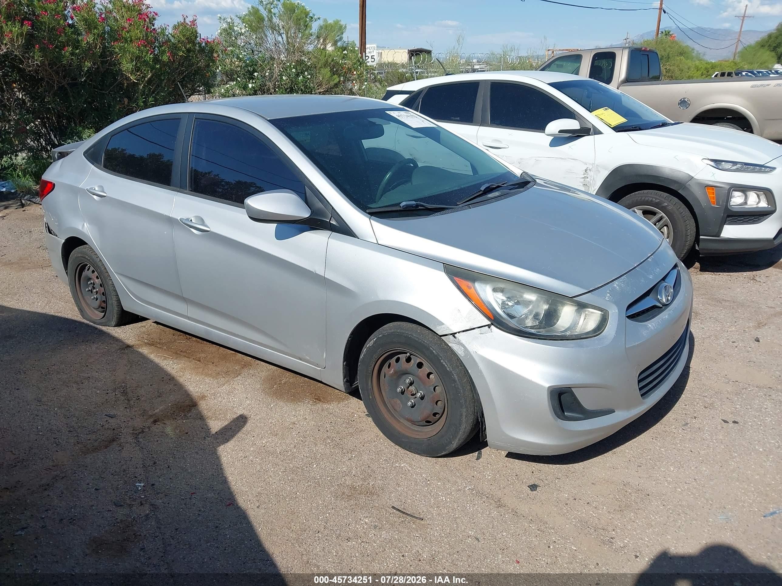 2012 Hyundai Accent Gls Silver vin: KMHCT4AEXCU157551