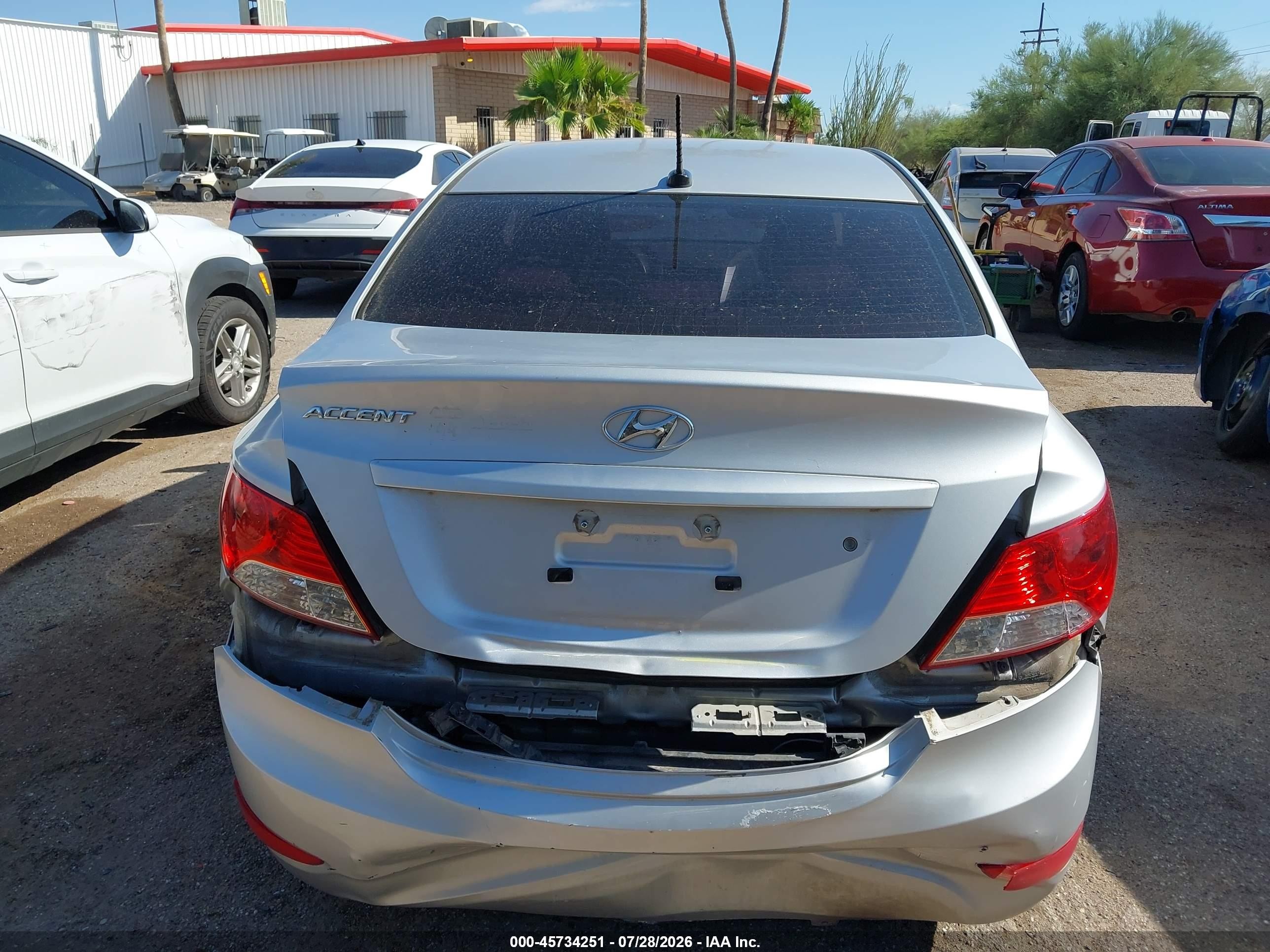 2012 Hyundai Accent Gls Silver vin: KMHCT4AEXCU157551