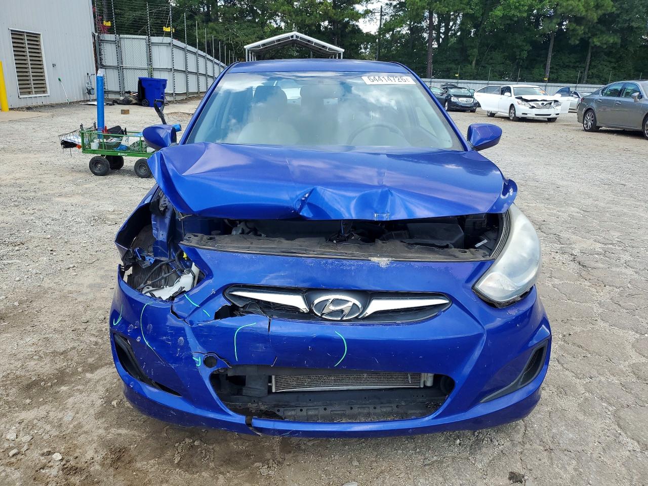 2012 Hyundai Accent Gls Синий vin: KMHCT4AEXCU207171