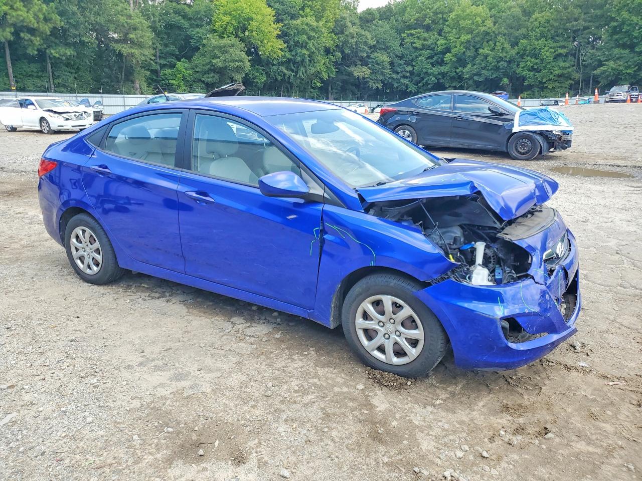 2012 Hyundai Accent Gls Синий vin: KMHCT4AEXCU207171