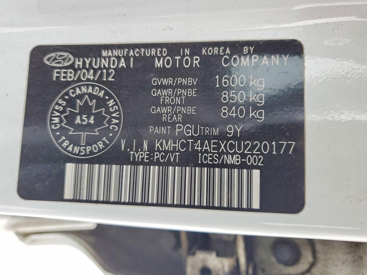 2012 Hyundai Accent Gls White vin: KMHCT4AEXCU220177