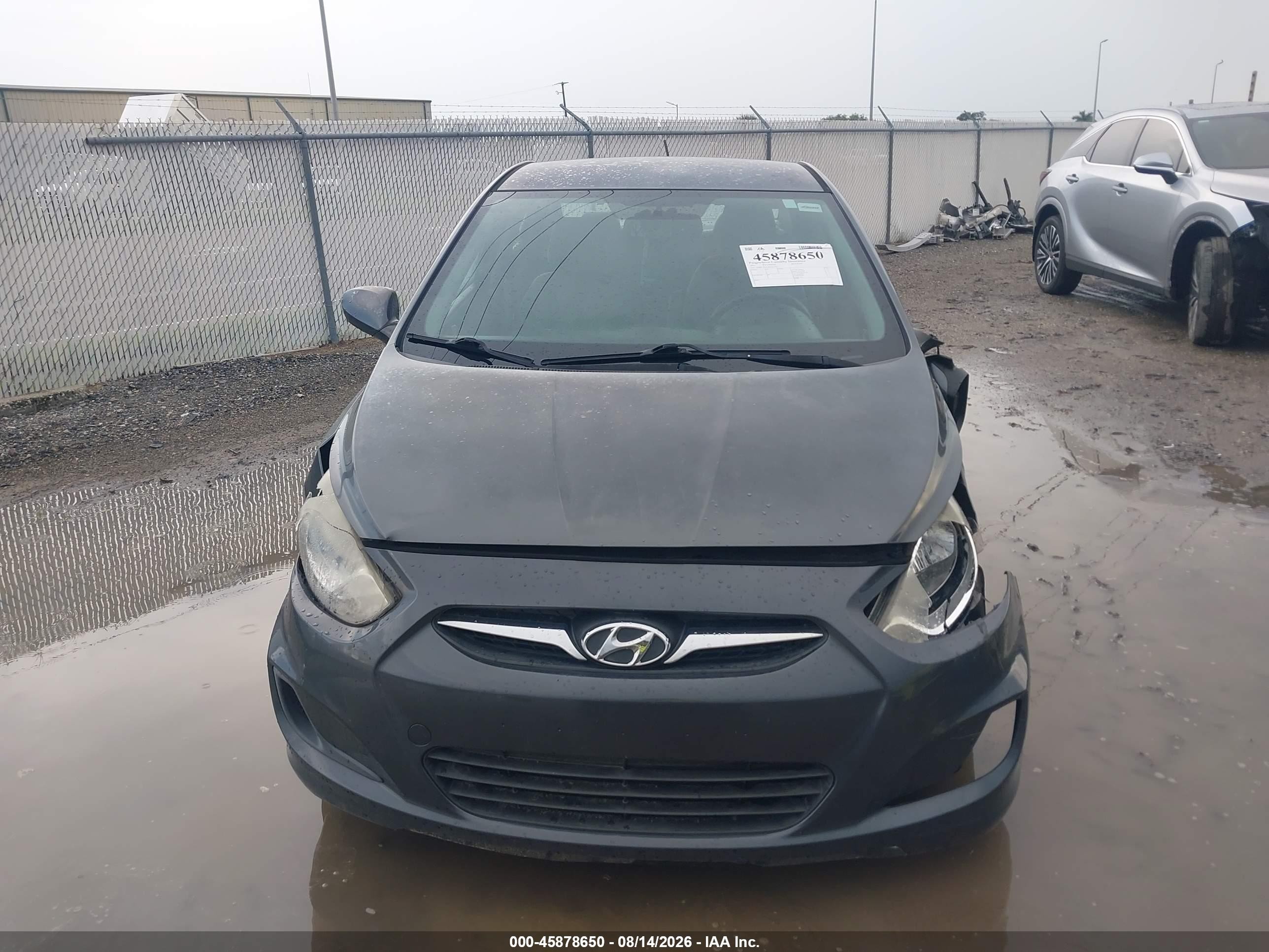 2013 Hyundai Accent Gls Gray vin: KMHCT4AEXDU355953