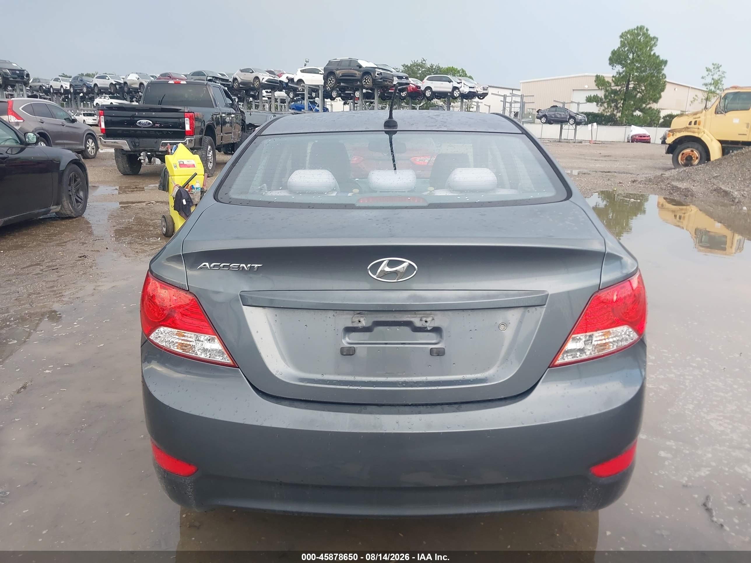 2013 Hyundai Accent Gls Gray vin: KMHCT4AEXDU355953