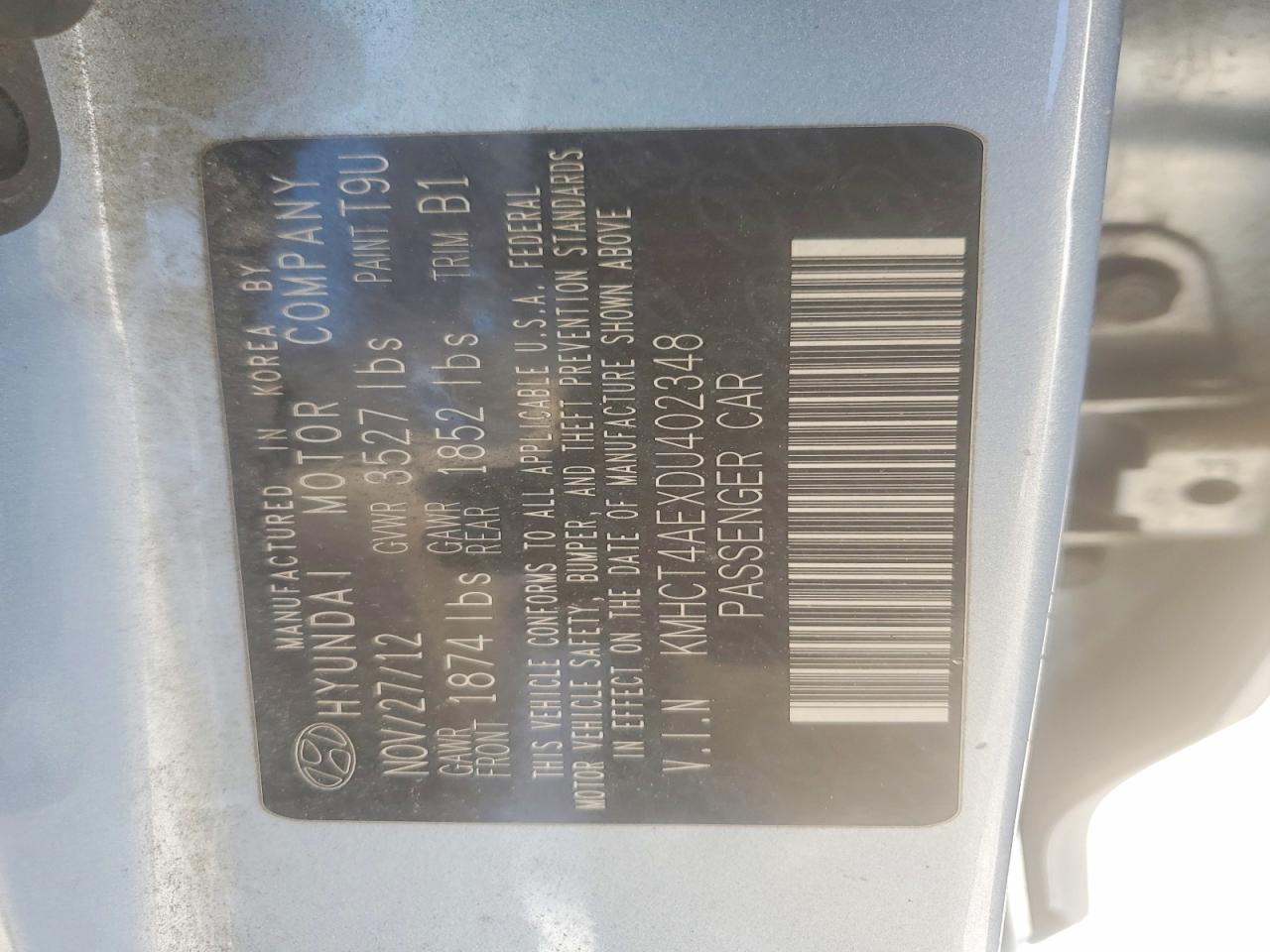 2013 Hyundai Accent Gls Blue vin: KMHCT4AEXDU402348